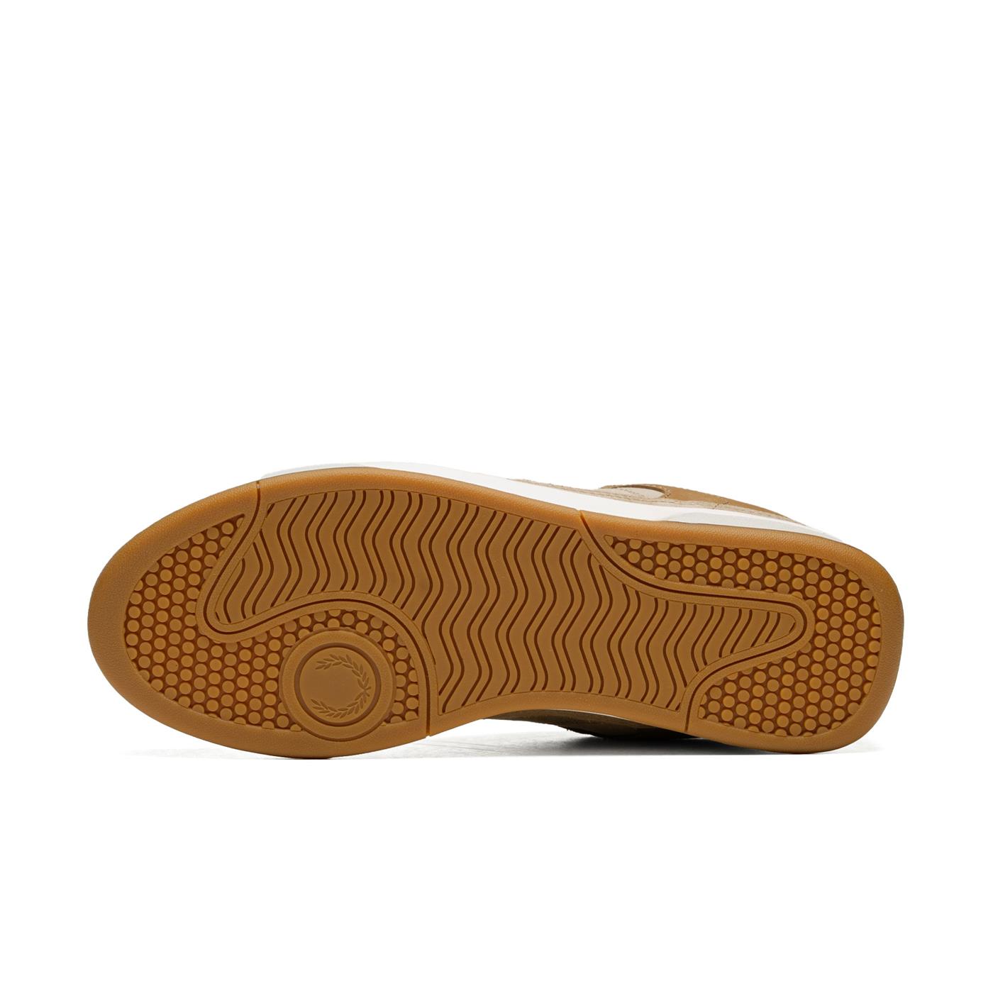 Fred Perry B300 Textured Nubuck/Suede Warm Stone/Ecru - B8322-W24