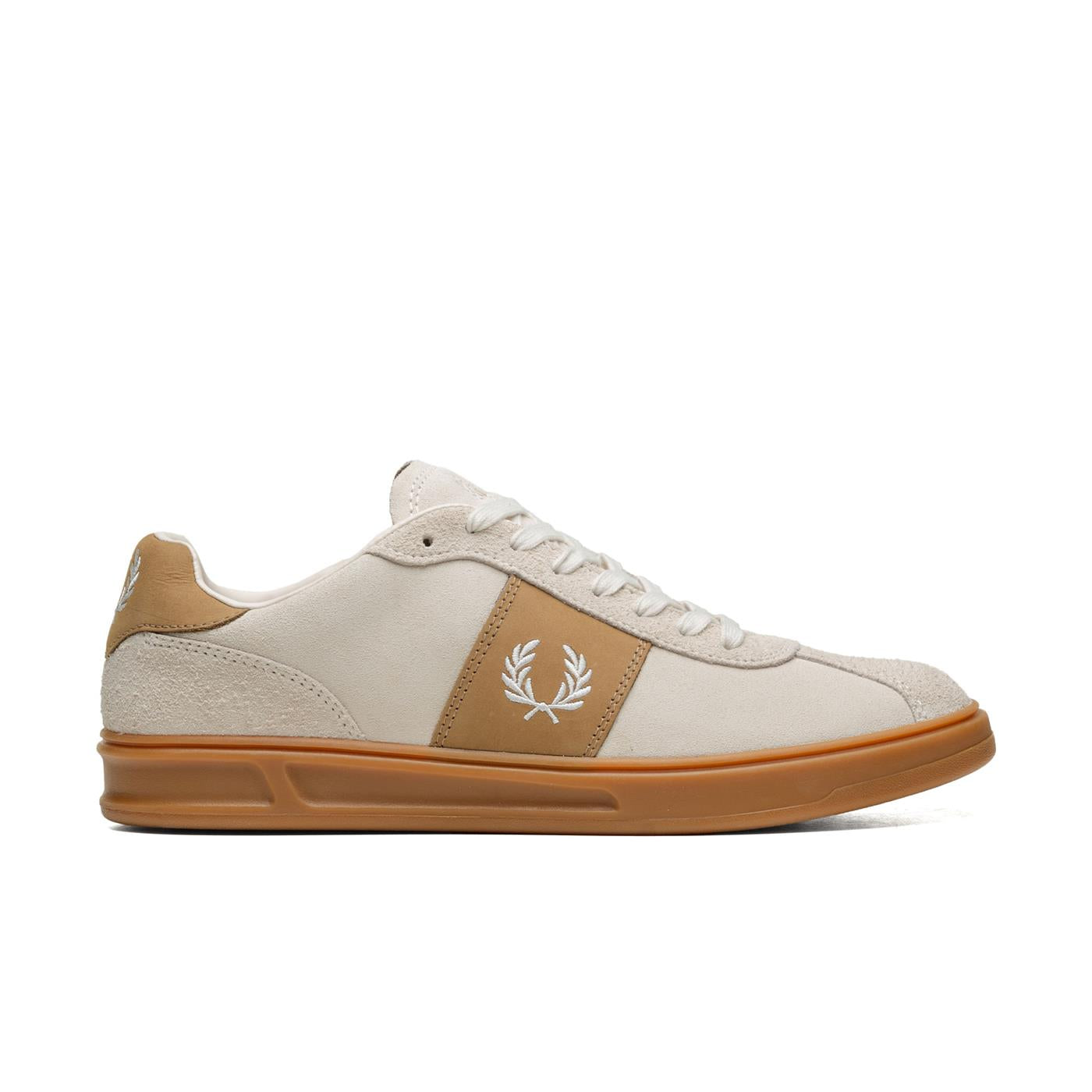 Fred Perry B4 Suede Ecru/Snow White - B8325-X44