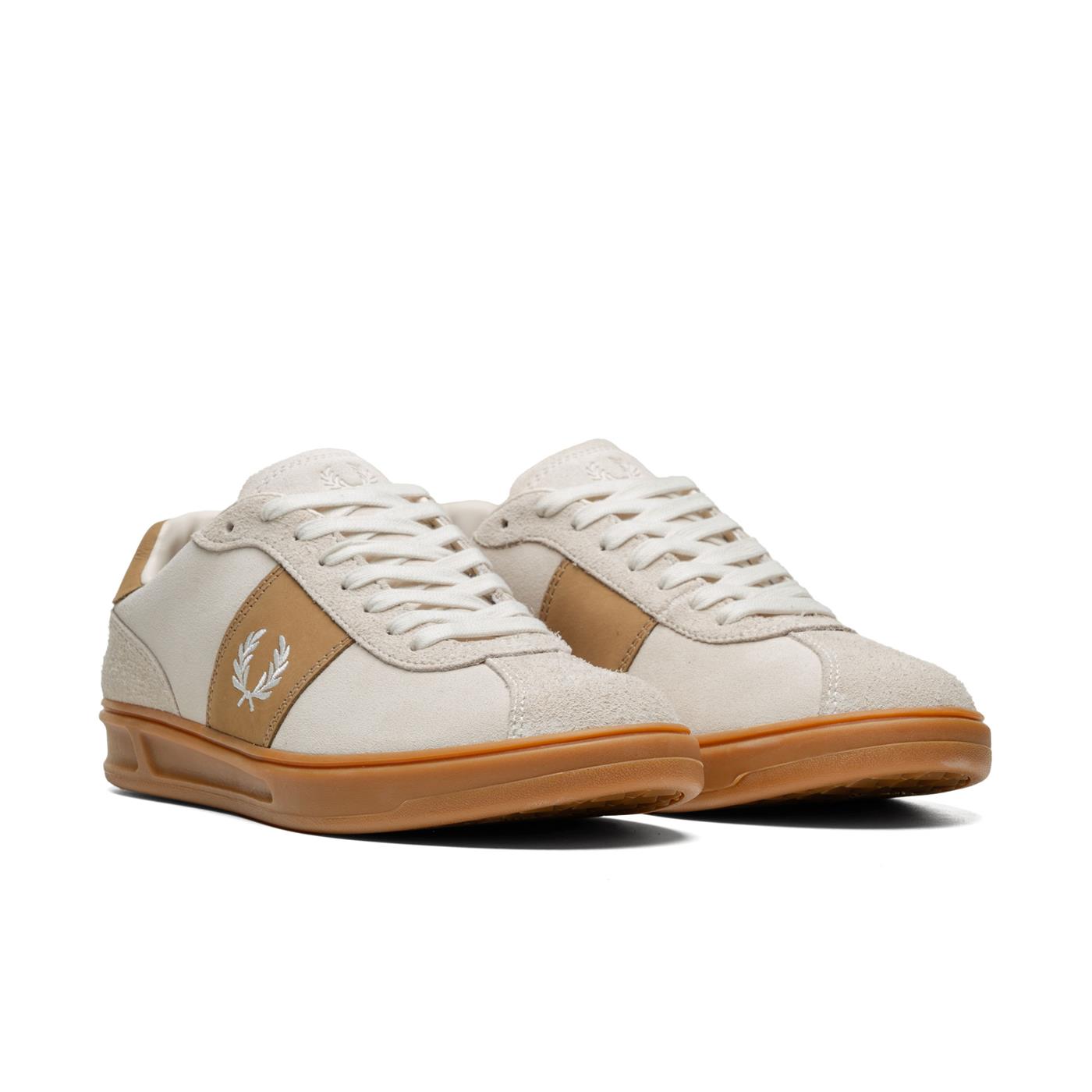 Fred Perry B4 Suede Ecru/Snow White - B8325-X44