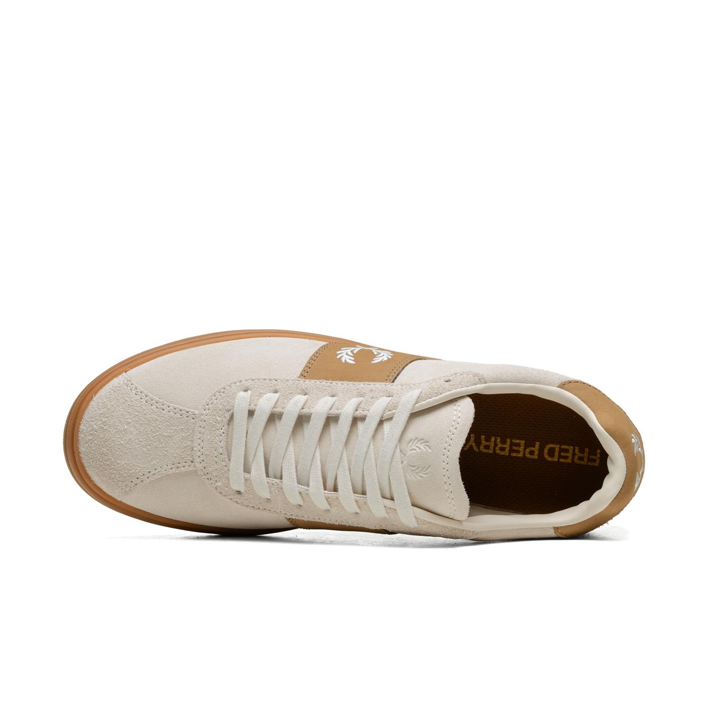 Fred Perry B4 Suede Ecru/Snow White - B8325-X44