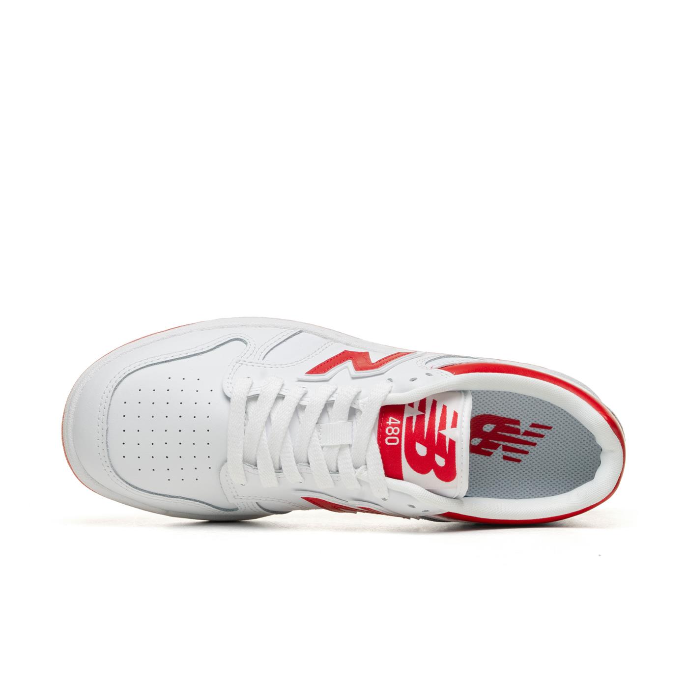 New Balance 480 White/Team Red - BB480LTR
