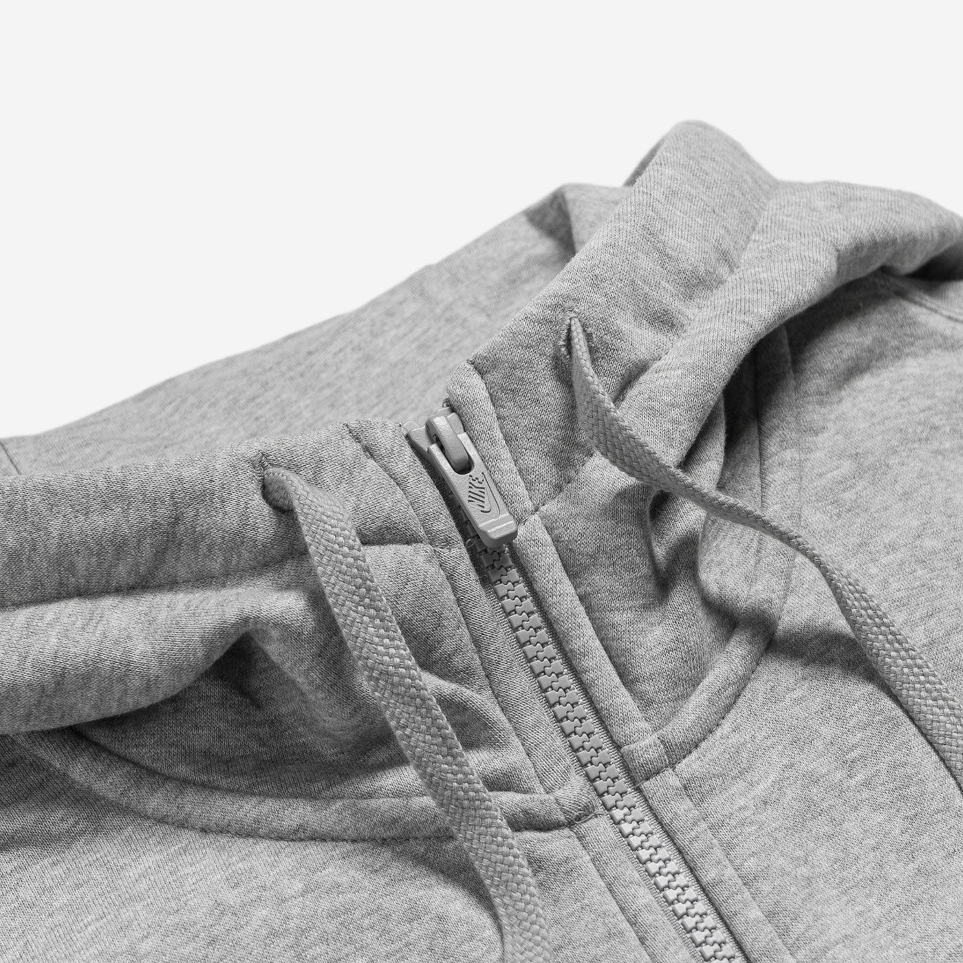 Nike Nsw Club Hoodie Fz Bb Dark Grey Heather/White - BV2645-063
