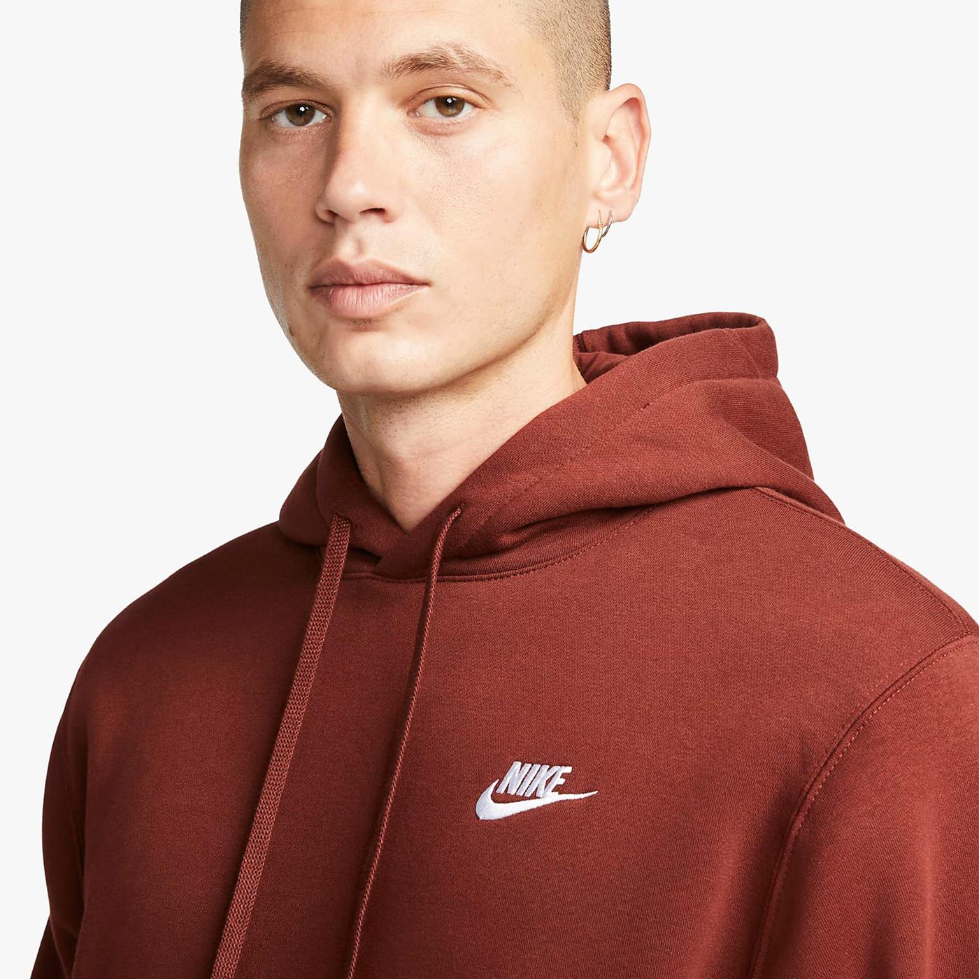 Nike Club Hoodie PO BB Oxen Brown/Oxen Brown-White  - BV2654-217
