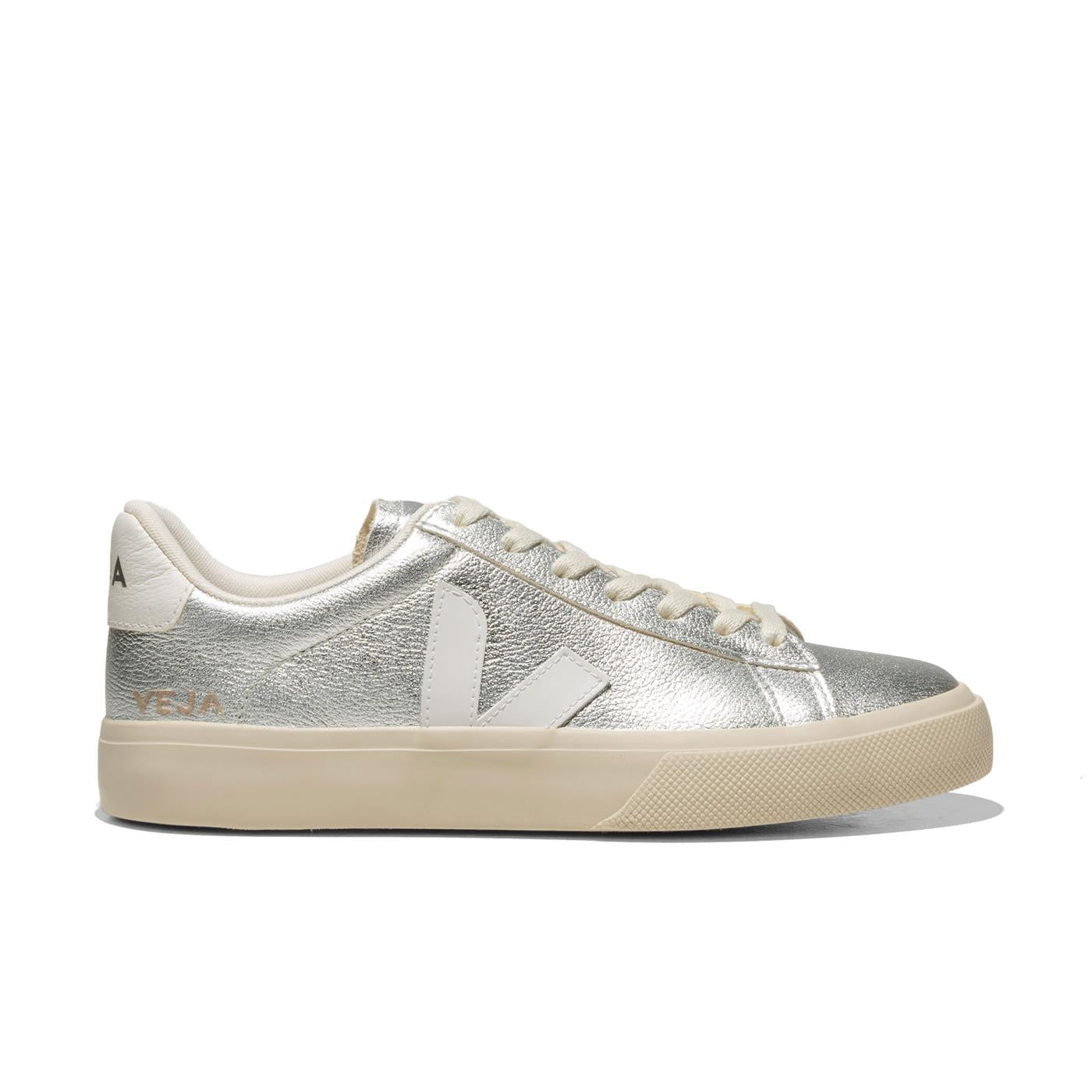 Veja Campo Chromefree Leather Silver/White - CP0502684