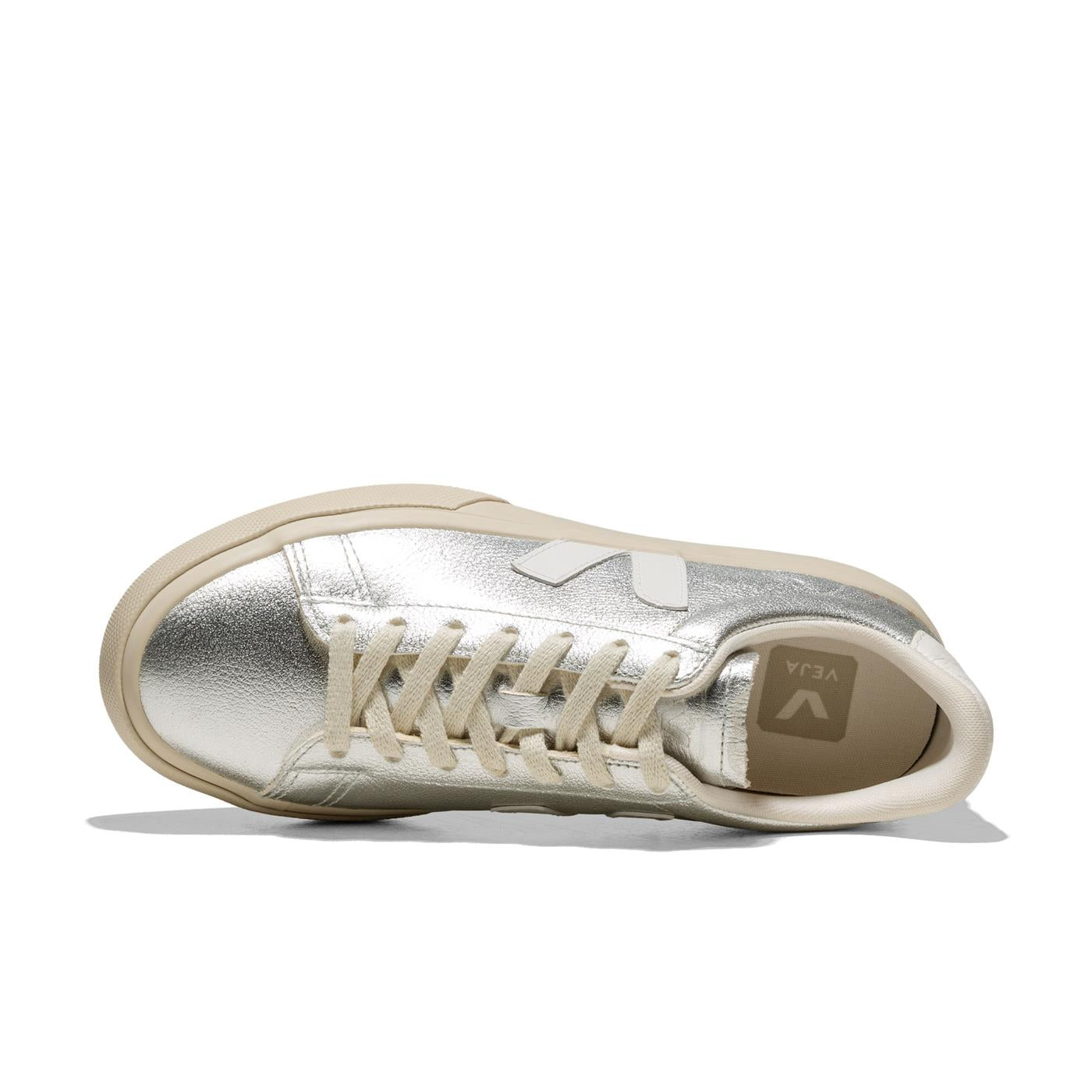 Veja Campo Chromefree Leather Silver/White - CP0502684