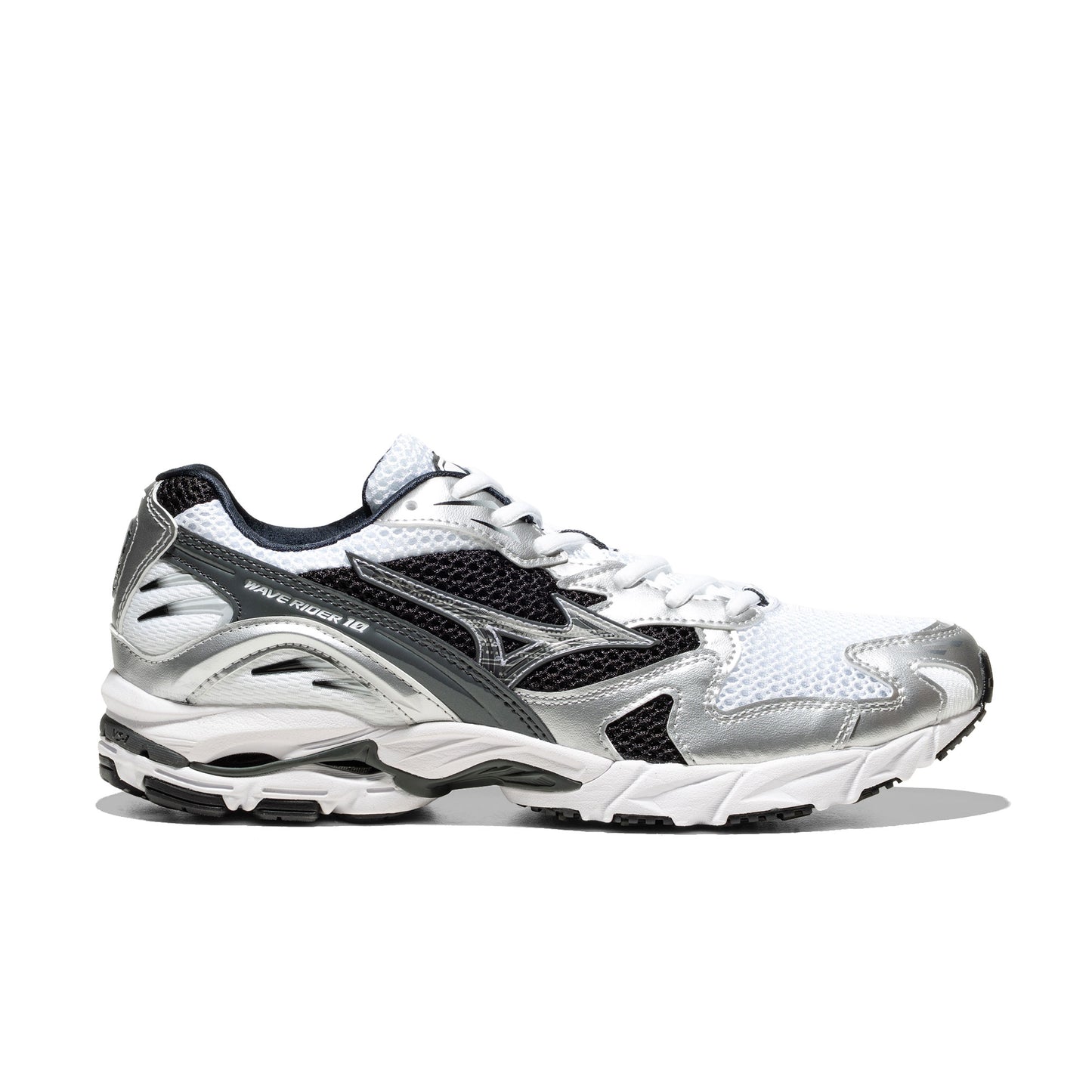 Mizuno Wave Rider 10 White/Silver/Black - D1GA2104-05