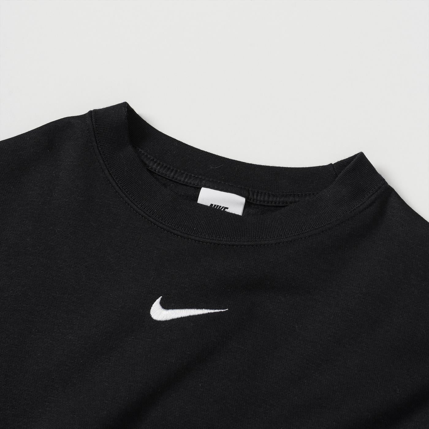 Nike W Essentials Fleece Crew Black/White - DJ7665-010