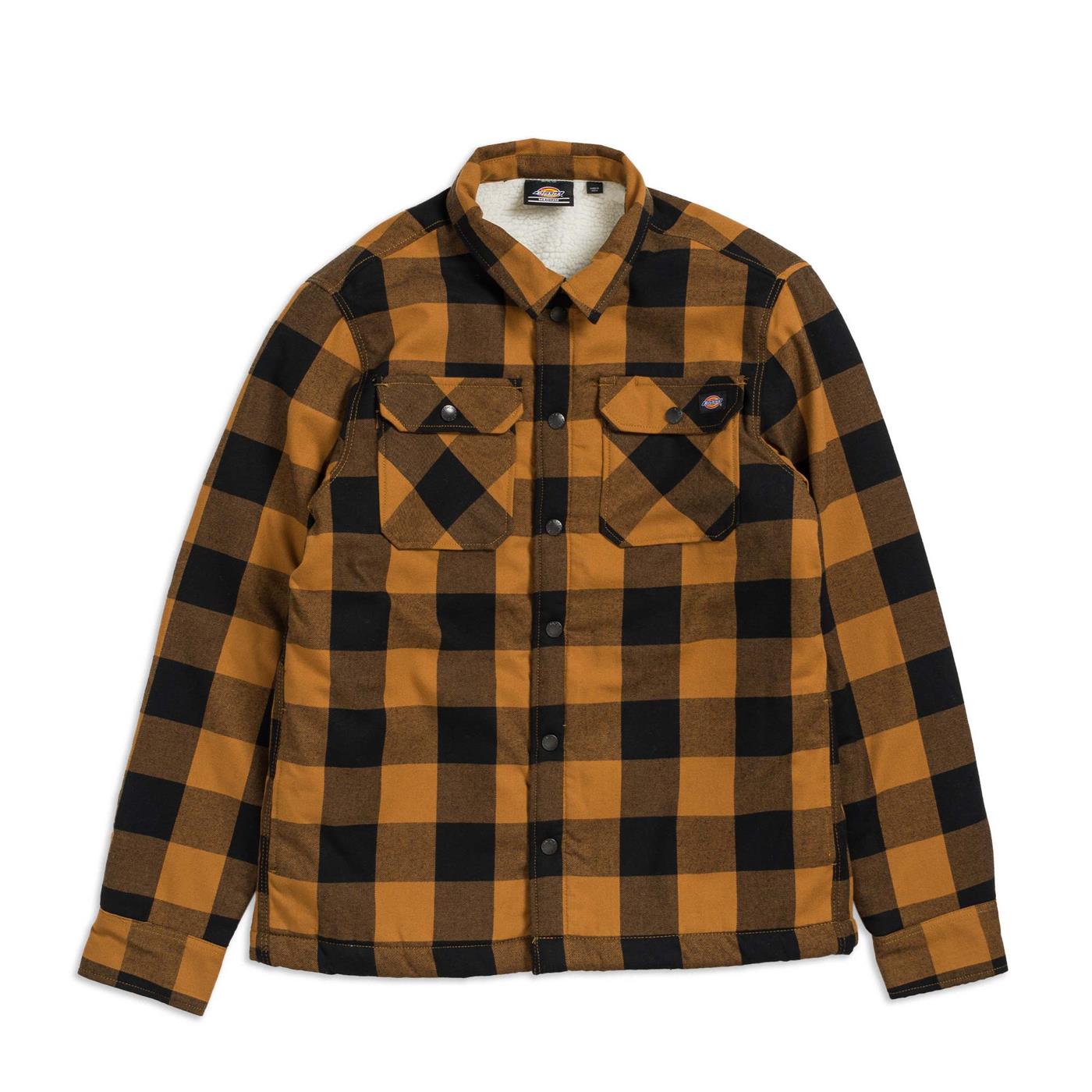 Dickies Sherpa Lined Sacramento Shirt Brown - DK0A4XGRBRN