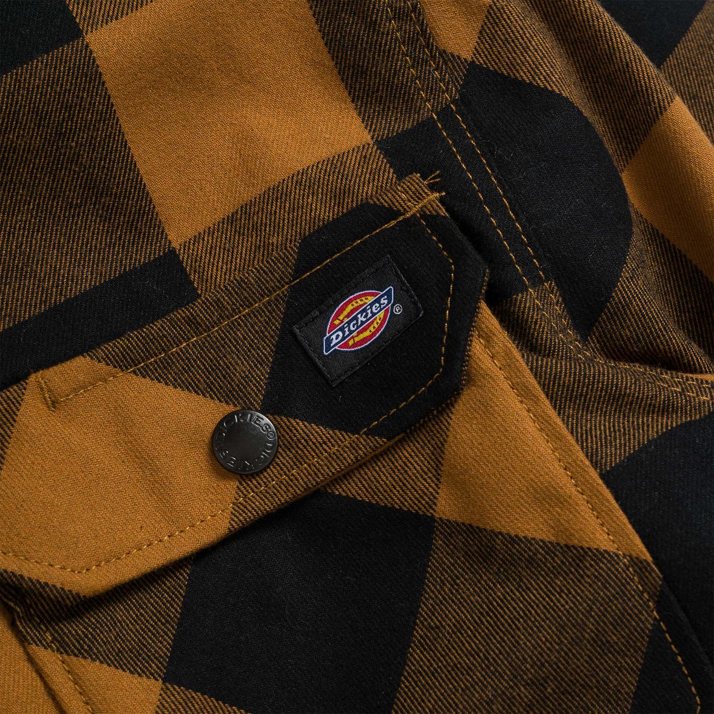 Dickies Sherpa Lined Sacramento Shirt Brown - DK0A4XGRBRN