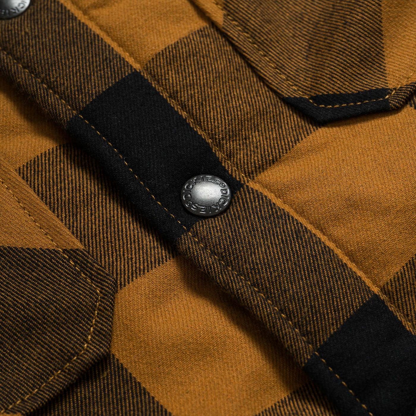 Dickies Sherpa Lined Sacramento Shirt Brown - DK0A4XGRBRN