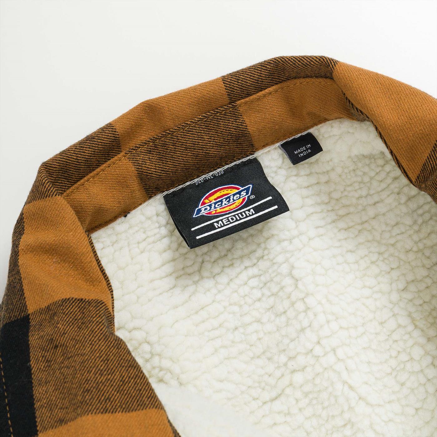 Dickies Sherpa Lined Sacramento Shirt Brown - DK0A4XGRBRN