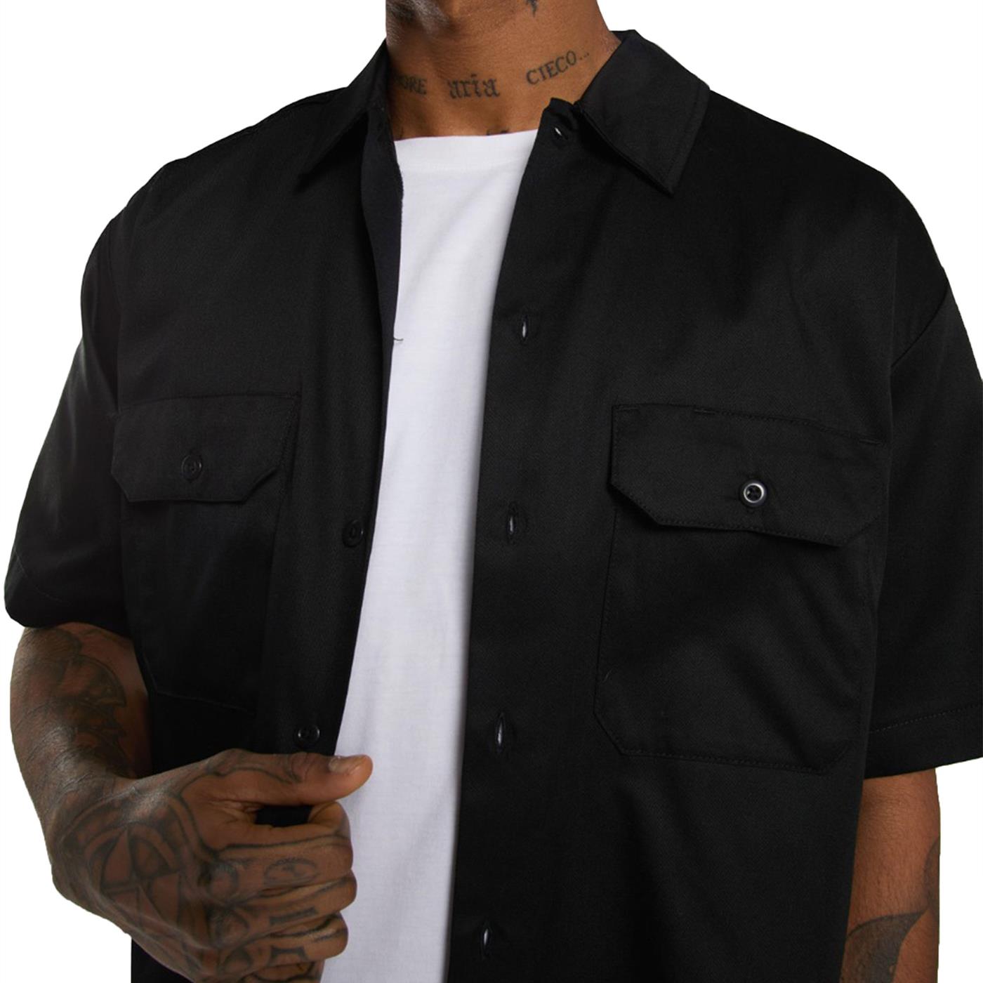 Dickies Work Shirt SS Rec Black - DK0A4XK7BLK