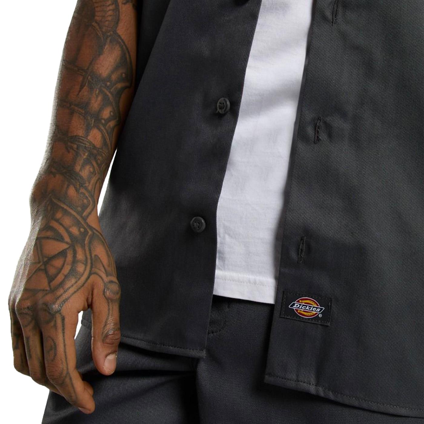 Dickies Work Shirt SS Rec Charcoal Grey - DK0A4XK7CH0