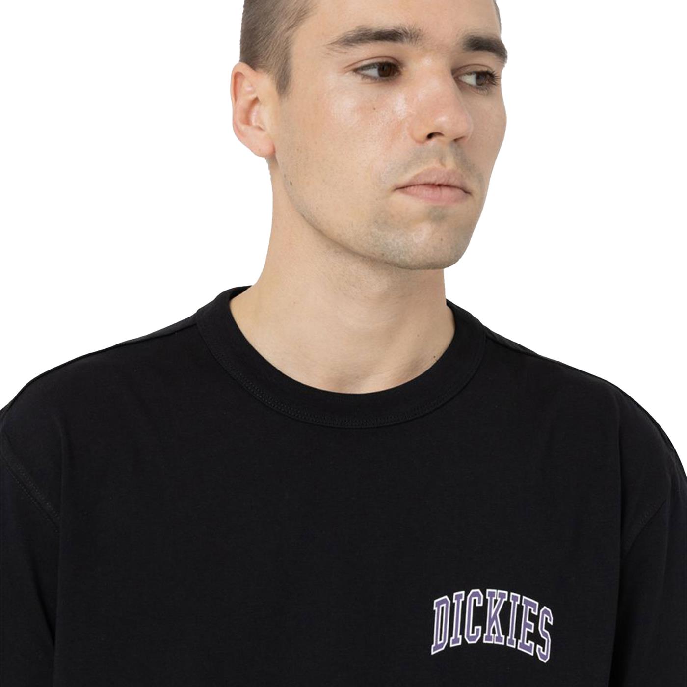 Dickies Aitkin Chest T-Shirt Black/Purple - DK0A4Y8OBLKPUR