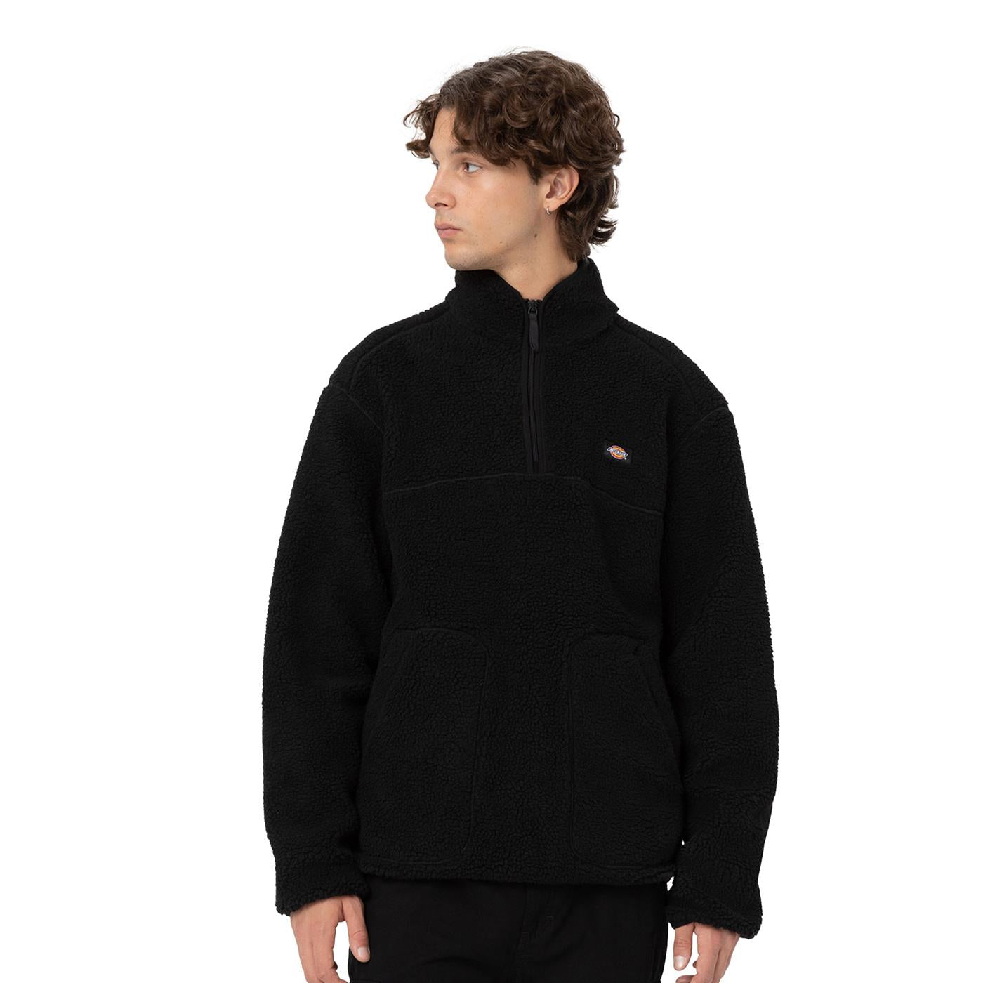 Dickies Mount Hope Quarter Zip Fleece Jacket Black - DK0A4YEFBLK