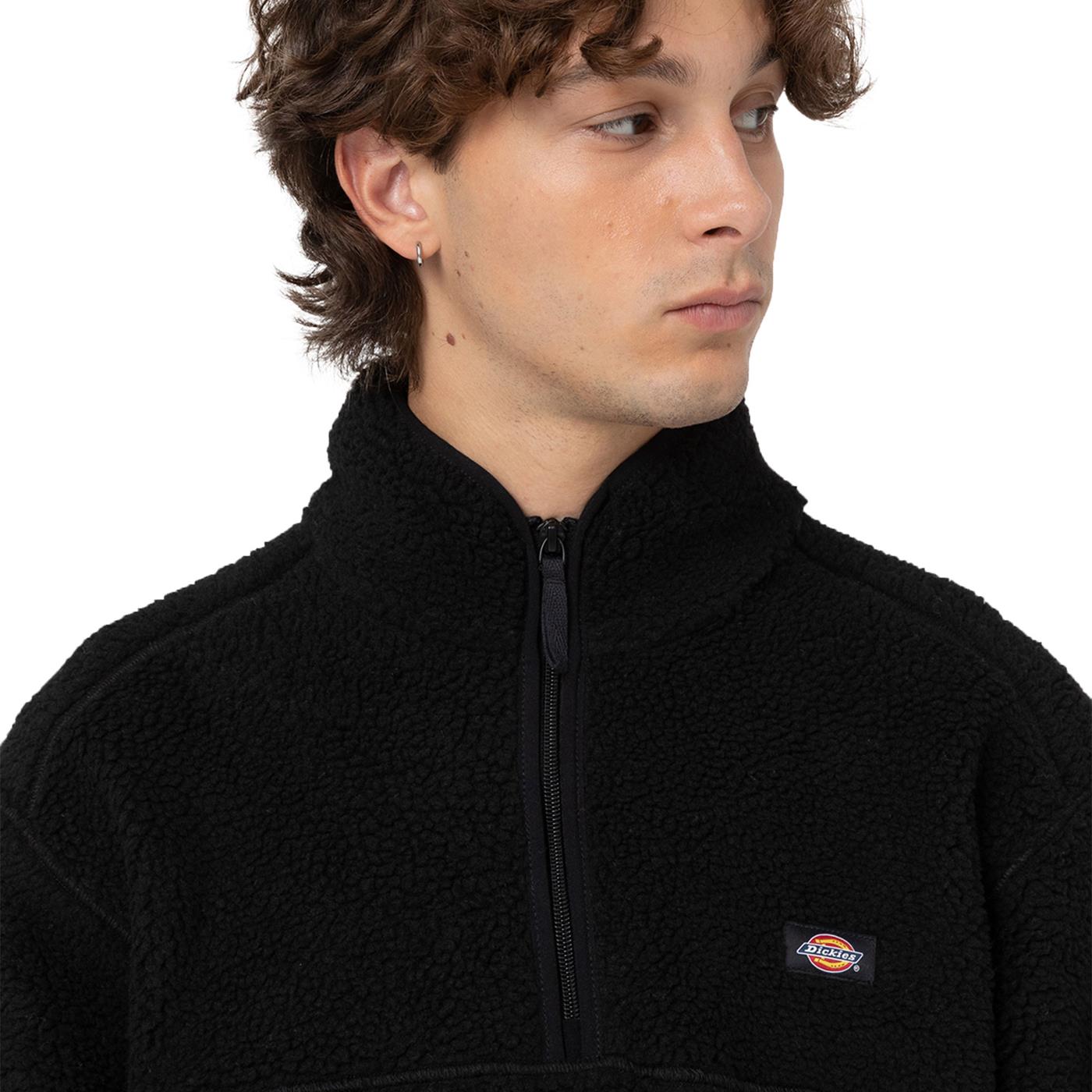 Dickies Mount Hope Quarter Zip Fleece Jacket Black - DK0A4YEFBLK