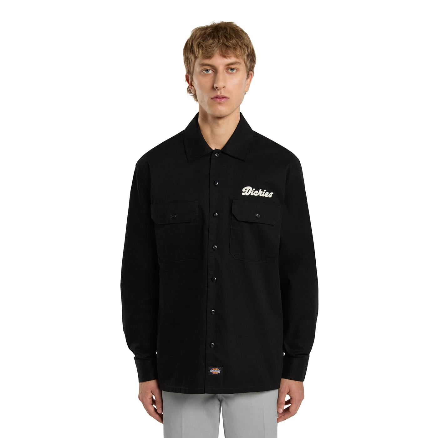 Dickies Lewistown LS Shirt Black - DK0A4Z7PBLK