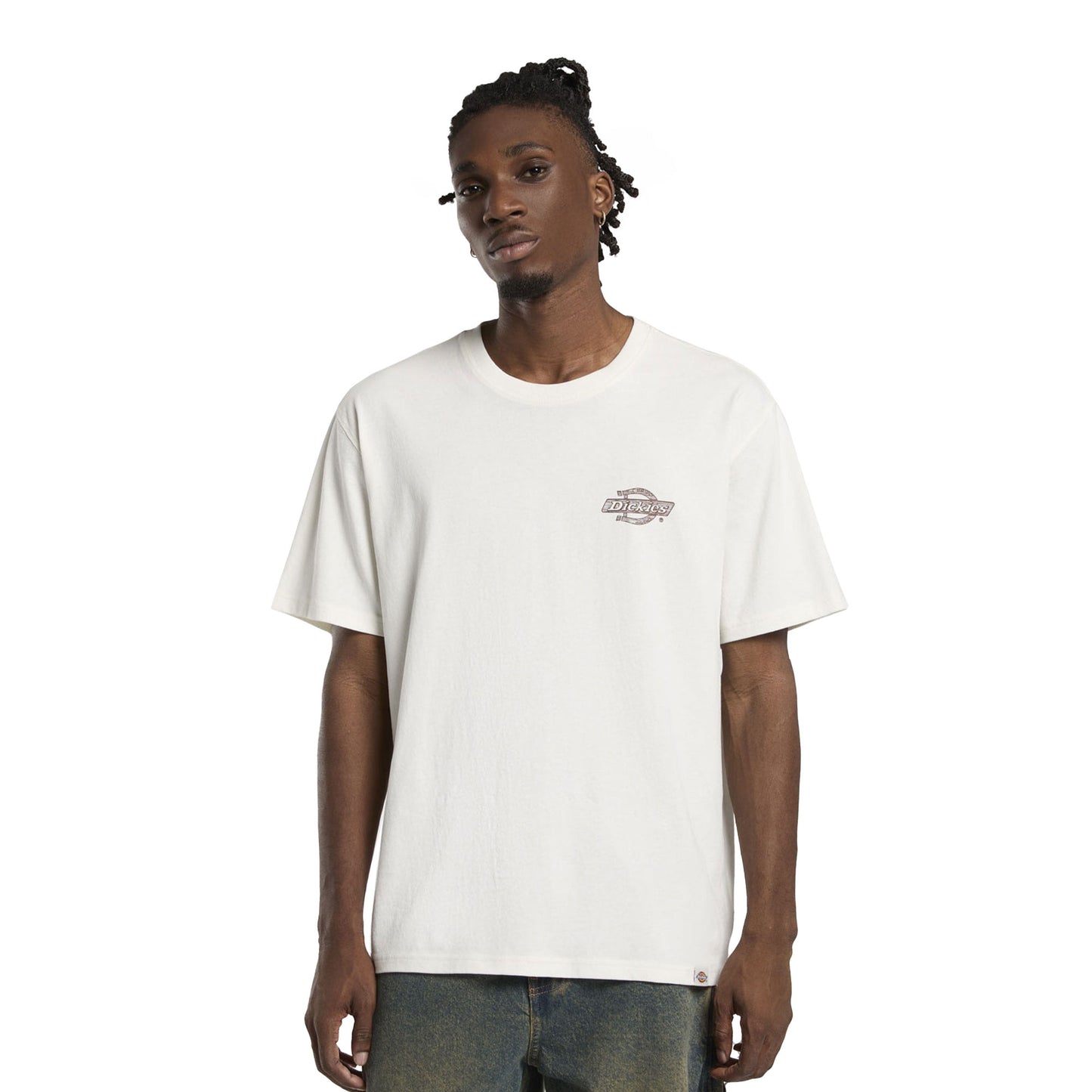 Dickies Wood Logo SS Tee Egret - DK0A4ZATC48