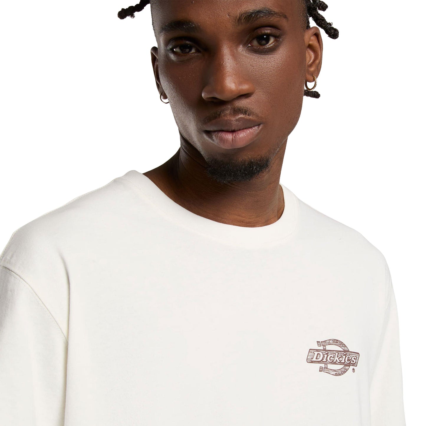 Dickies Wood Logo SS Tee Egret - DK0A4ZATC48