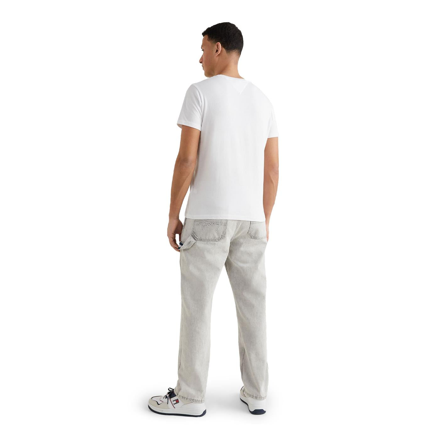 Tommy Jeans Essential Flag Tee White - DM0DM13509YBR