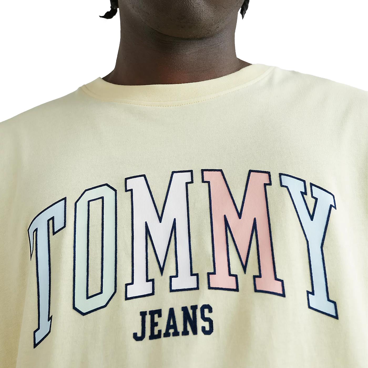 Tommy Jeans Classic College Pop Logo Tee Lemon Zest - DM0DM16401ZHO