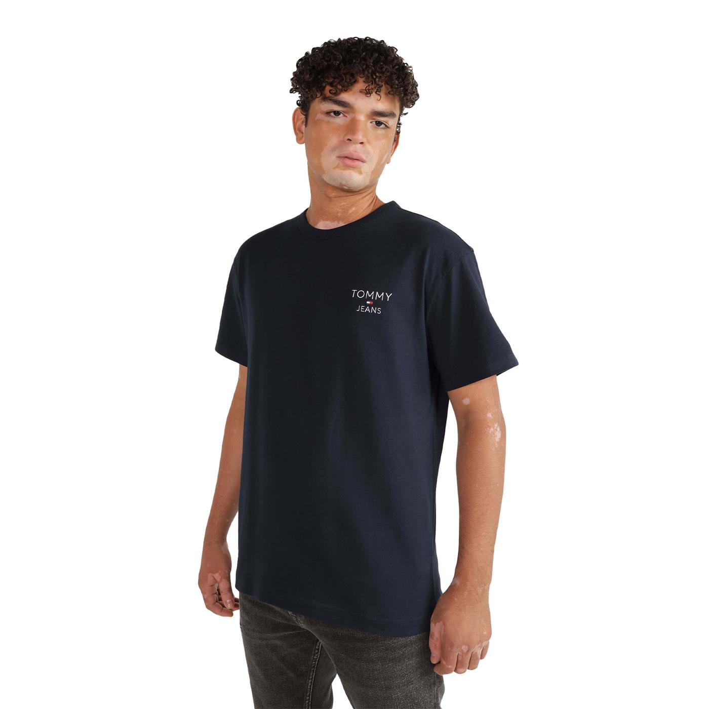 Tommy Jeans Reg Corp Tee Ext Dark Night Navy  - DM0DM18872C1G