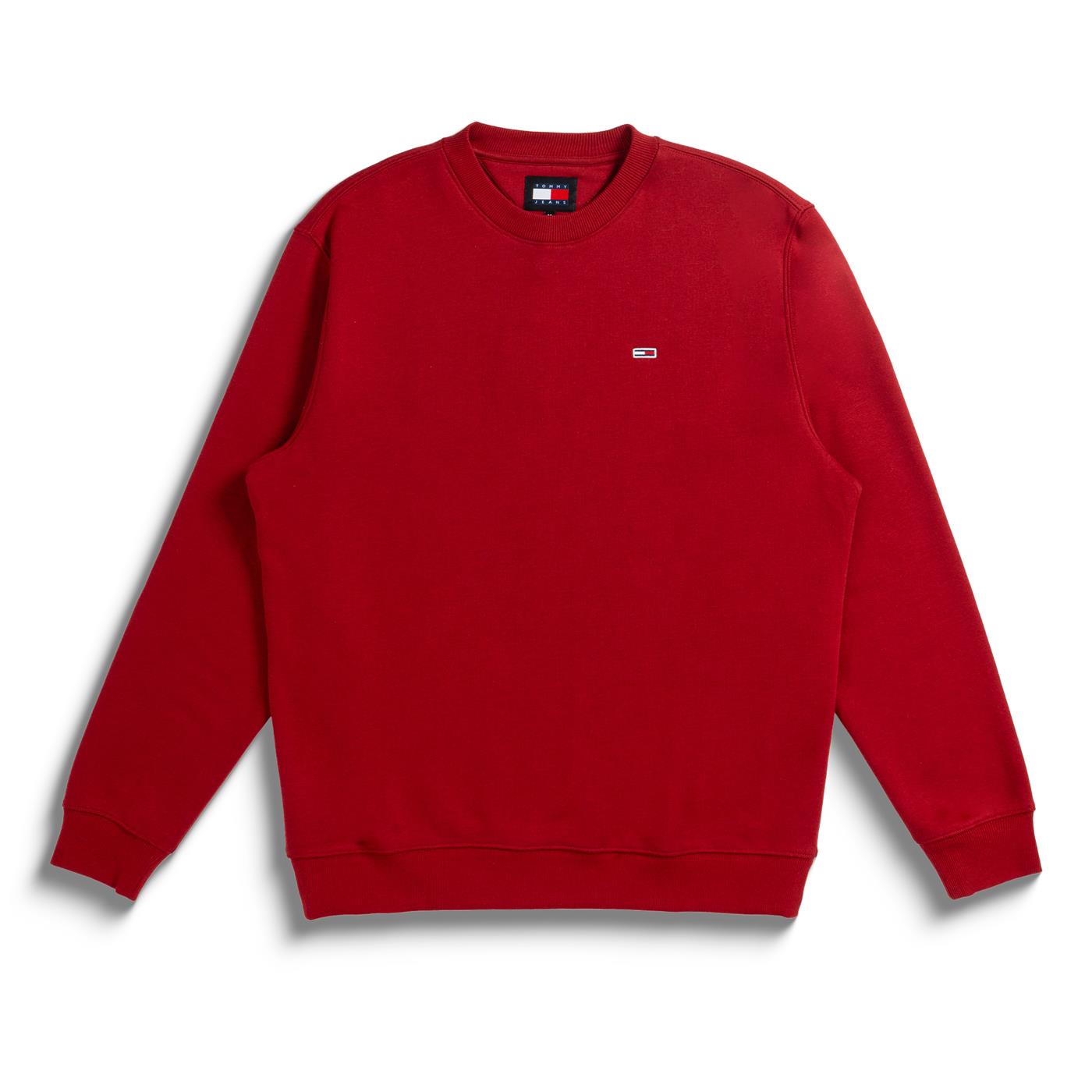 Tommy Jeans Reg S Flag Crew Regatta Red - DM0DM20741XIT