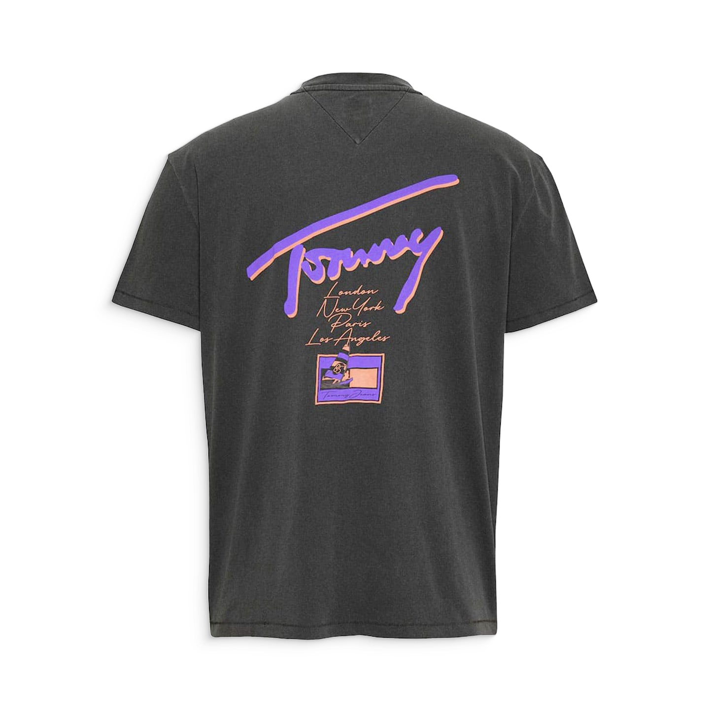 Tommy Jeans Relaxed Faded Graphic Logo Tee Black - DM0DM20768BDS