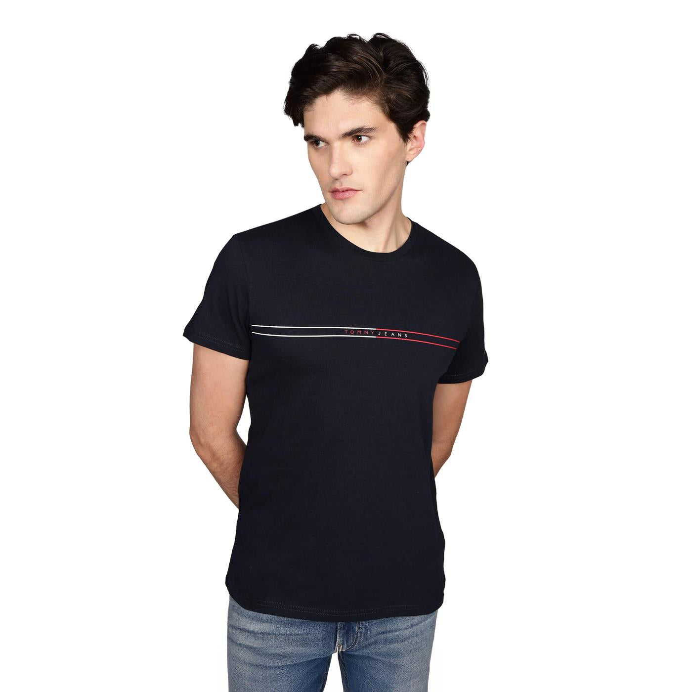 Tommy Jeans Slim Entry Graphic Tee Dark Night Navy - DM0DM20779C1G