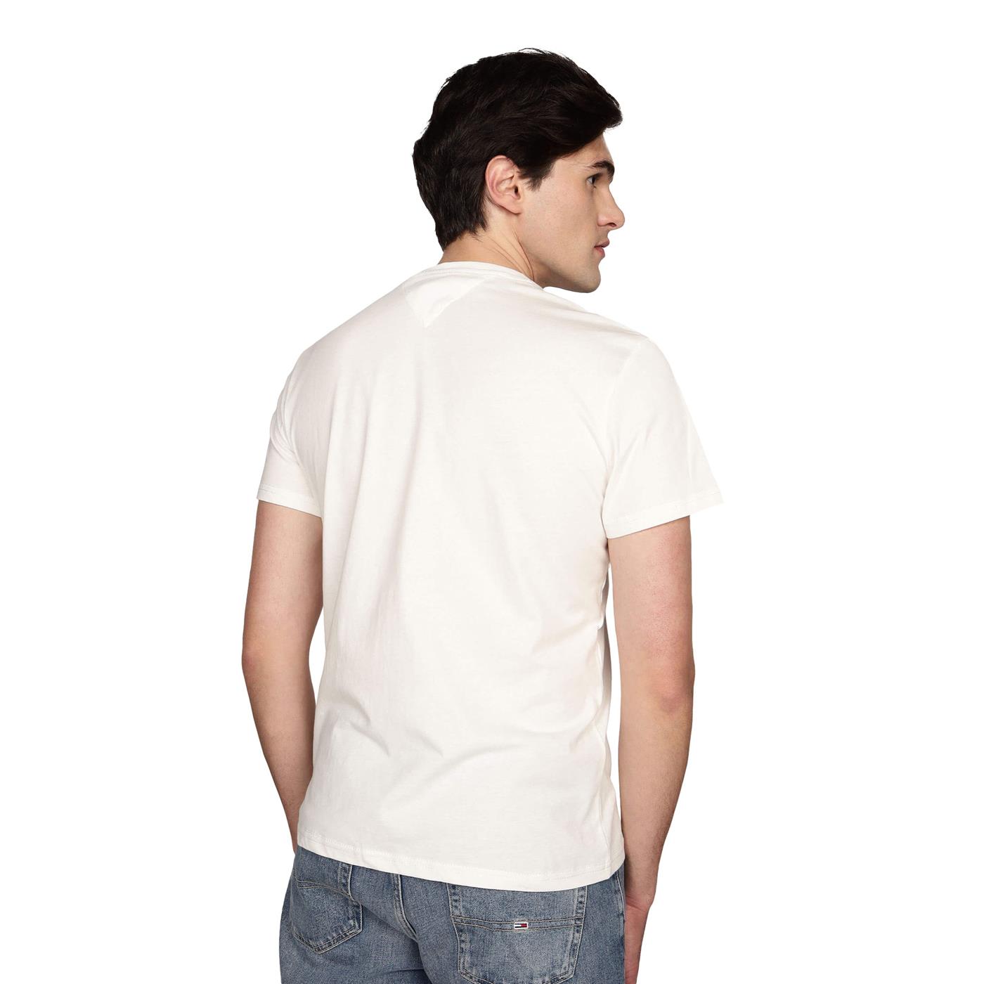 Tommy Jeans Slim Entry Graphic Tee Ecru - DM0DM20779YBL