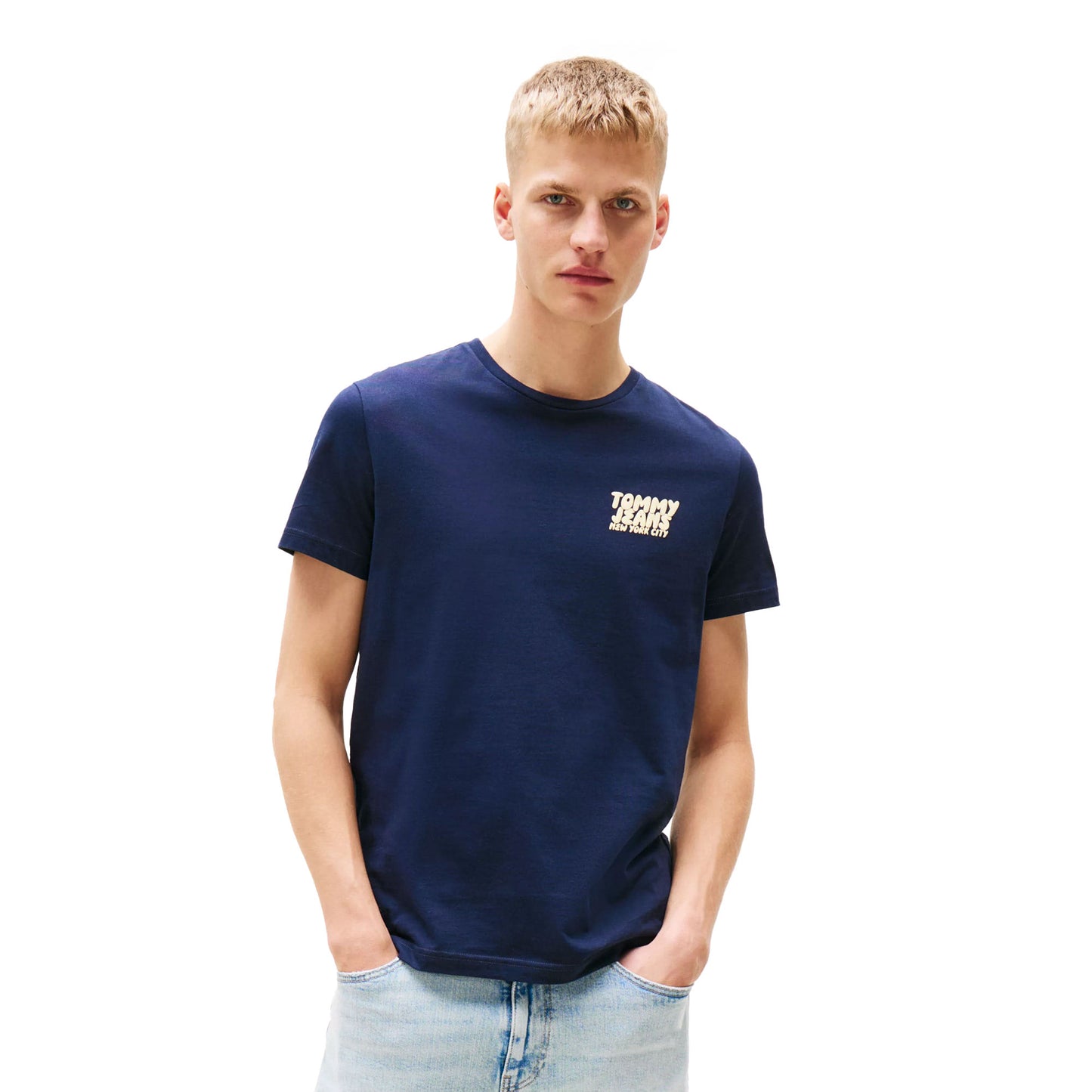 Tommy Jeans Slim Bubble Print Tee Dark Night Navy - DM0DM21863C1G