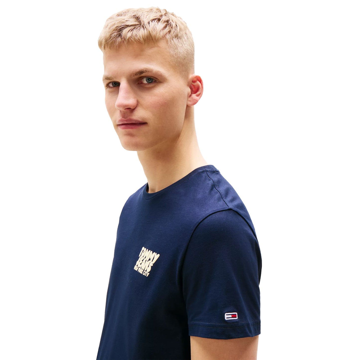 Tommy Jeans Slim Bubble Print Tee Dark Night Navy - DM0DM21863C1G