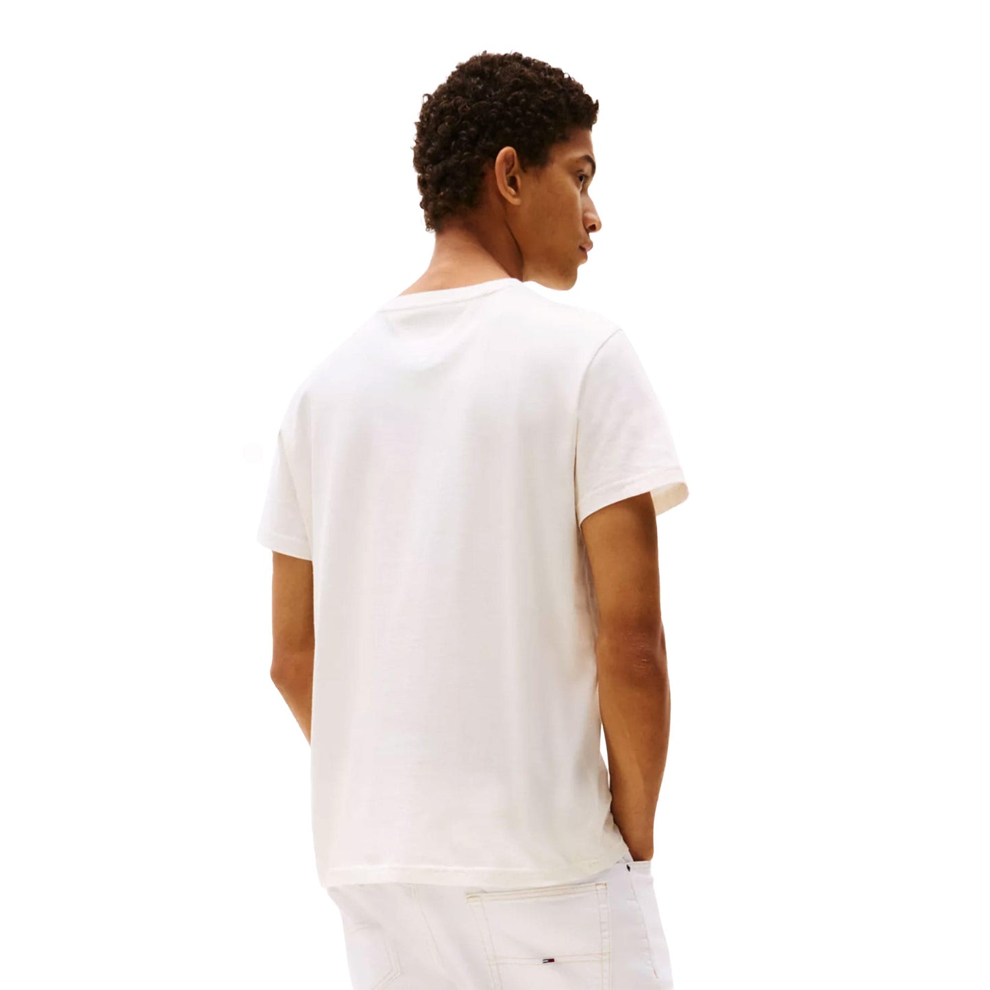 Tommy Jeans Slim Bubble Print Tee Ancient White - DM0DM21863YBH