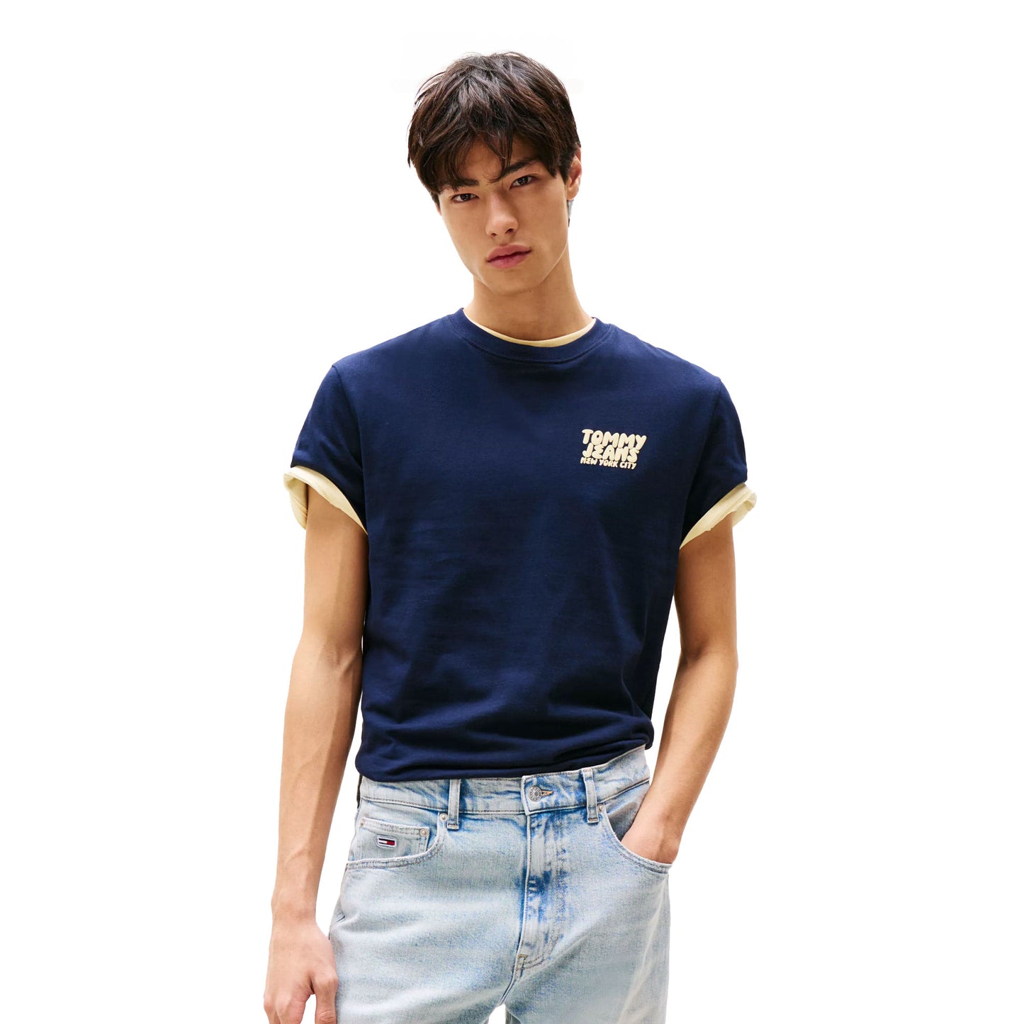 Tommy Jeans Bubble Logo Back Graphic T-Shirt Dark Night Navy - DM0DM21864C1G