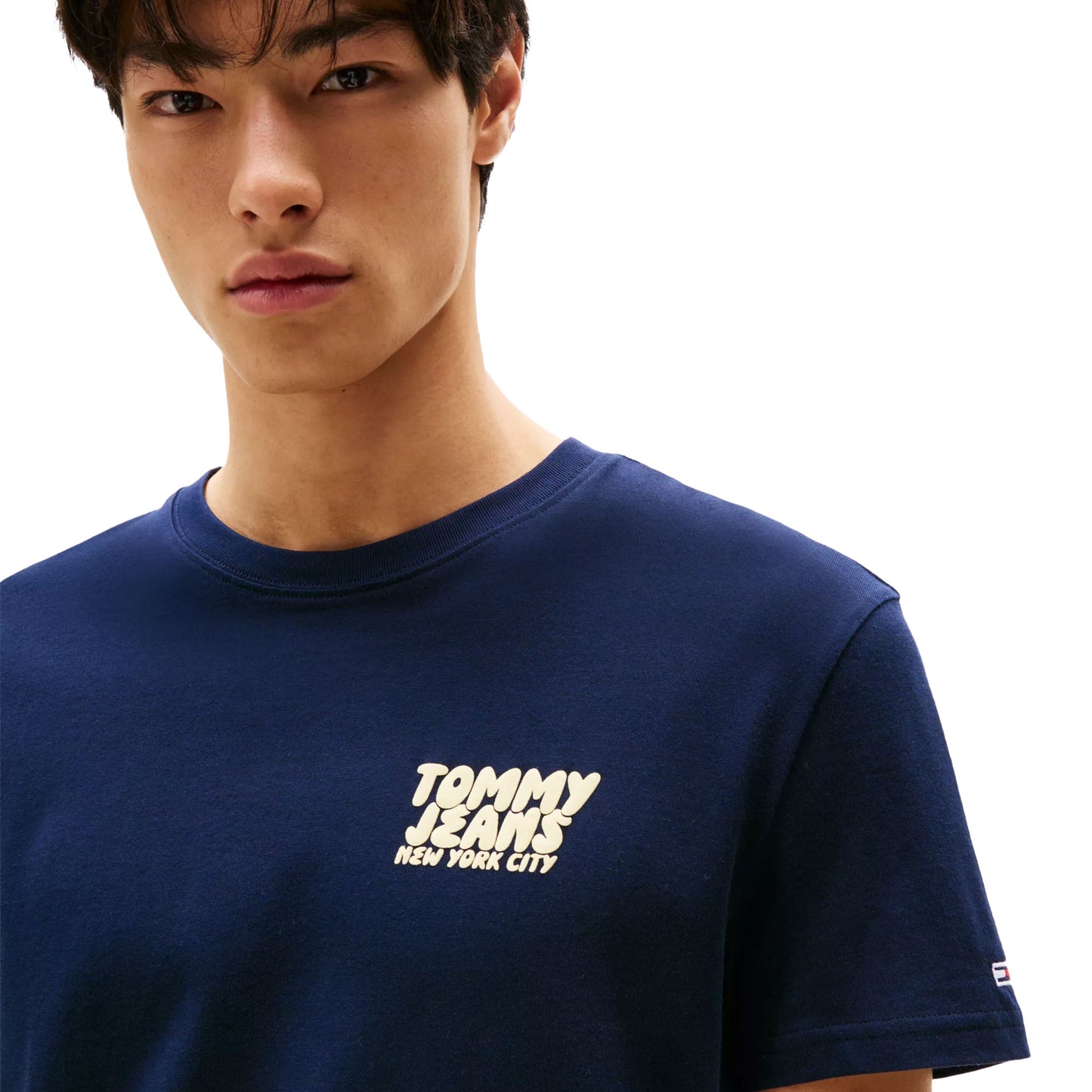 Tommy Jeans Bubble Logo Back Graphic T-Shirt Dark Night Navy - DM0DM21864C1G