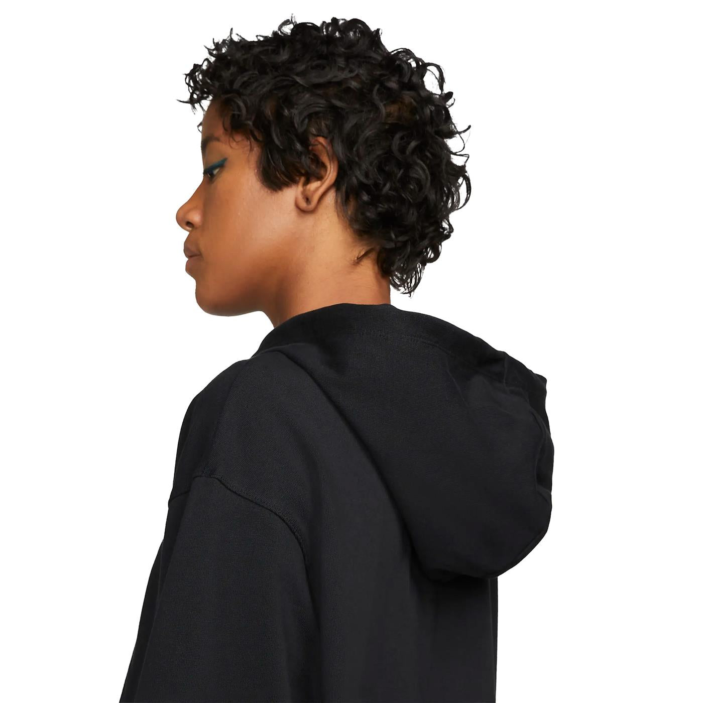 Nike W Jersey Ooversize FZ Hoodie Black/White - DM6415-010