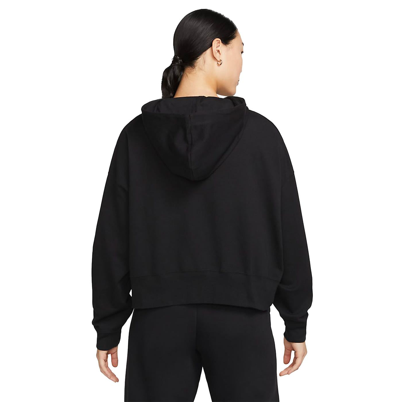 Nike W Oversized Jersey Pullover Hoodie Black/White - DM6417-010
