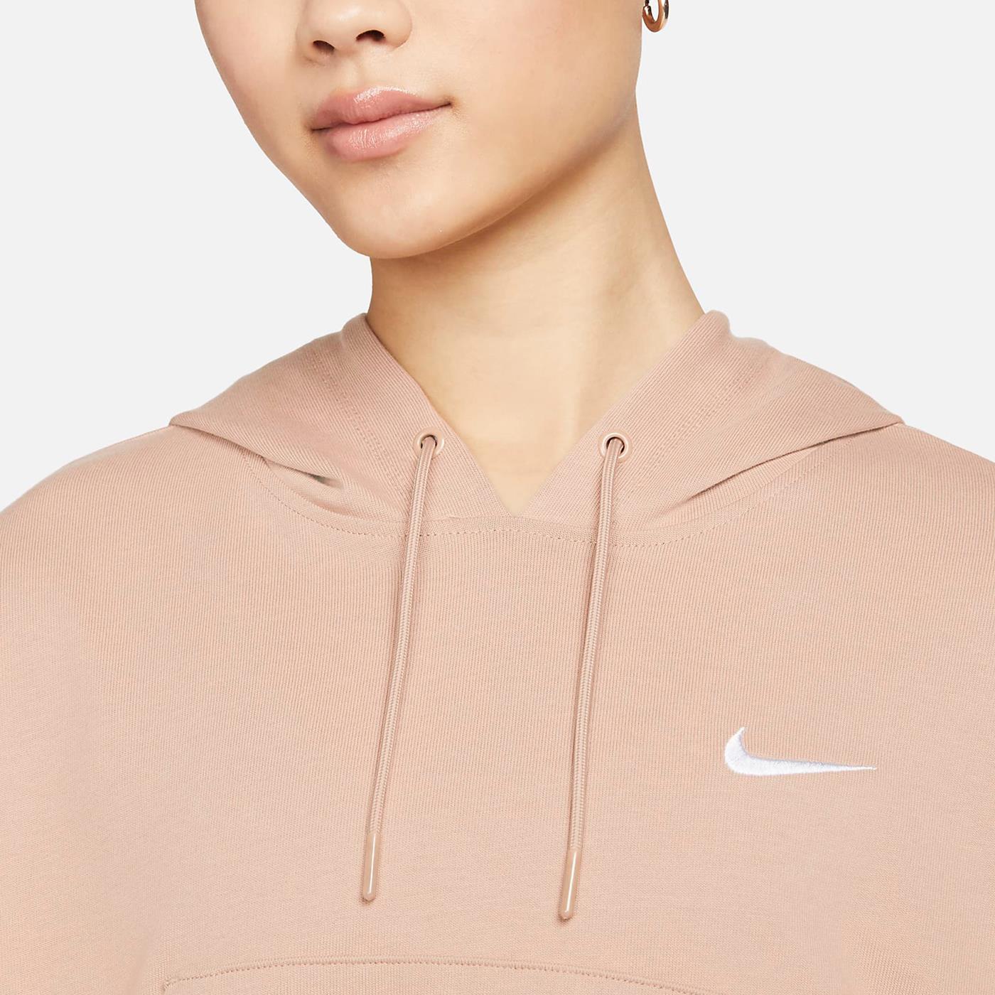 Nike W Oversized Jersey Pullover Hoodie Doll/White - DM6417-800