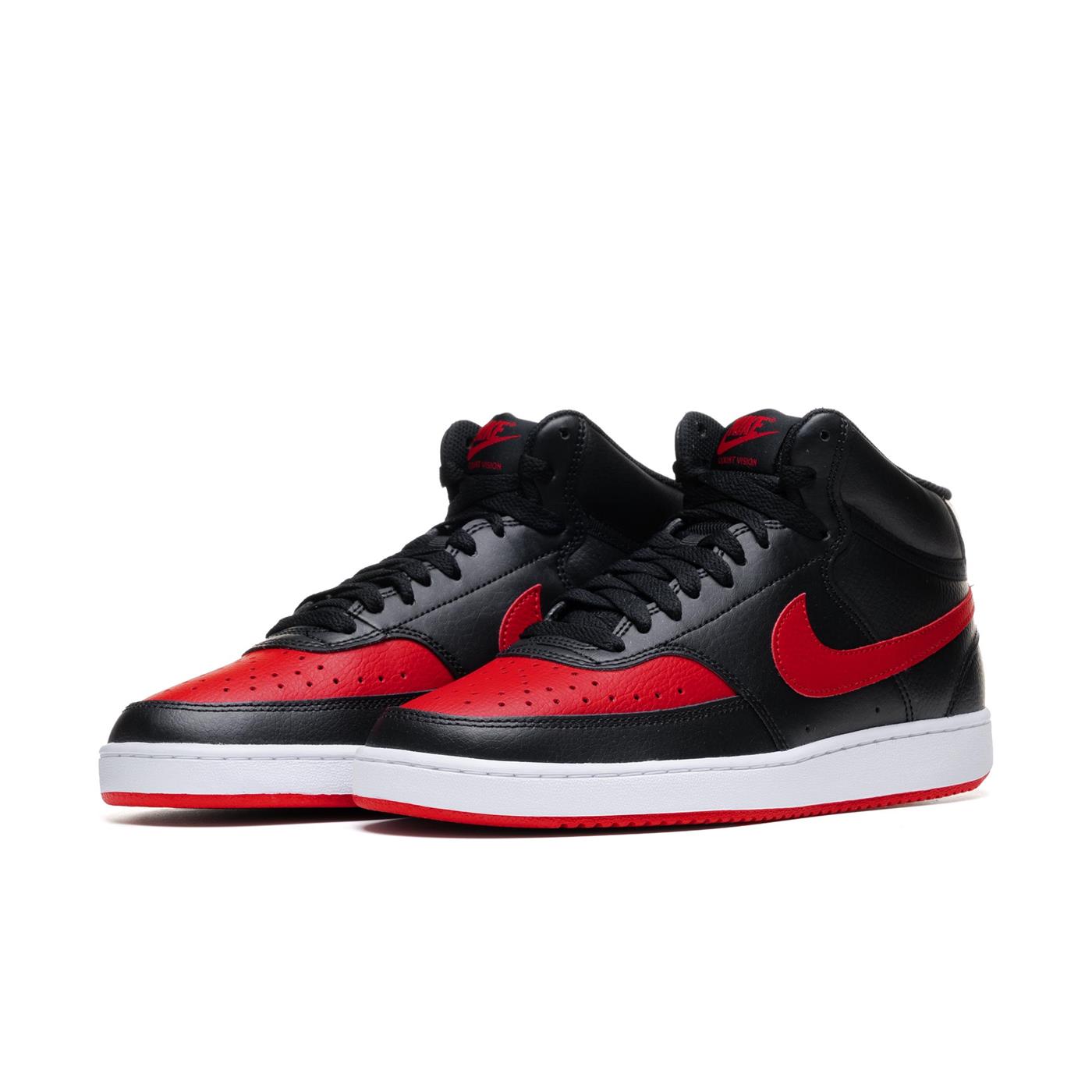 Nike Court Vision Mid Black/White-University Red - DM8682-001