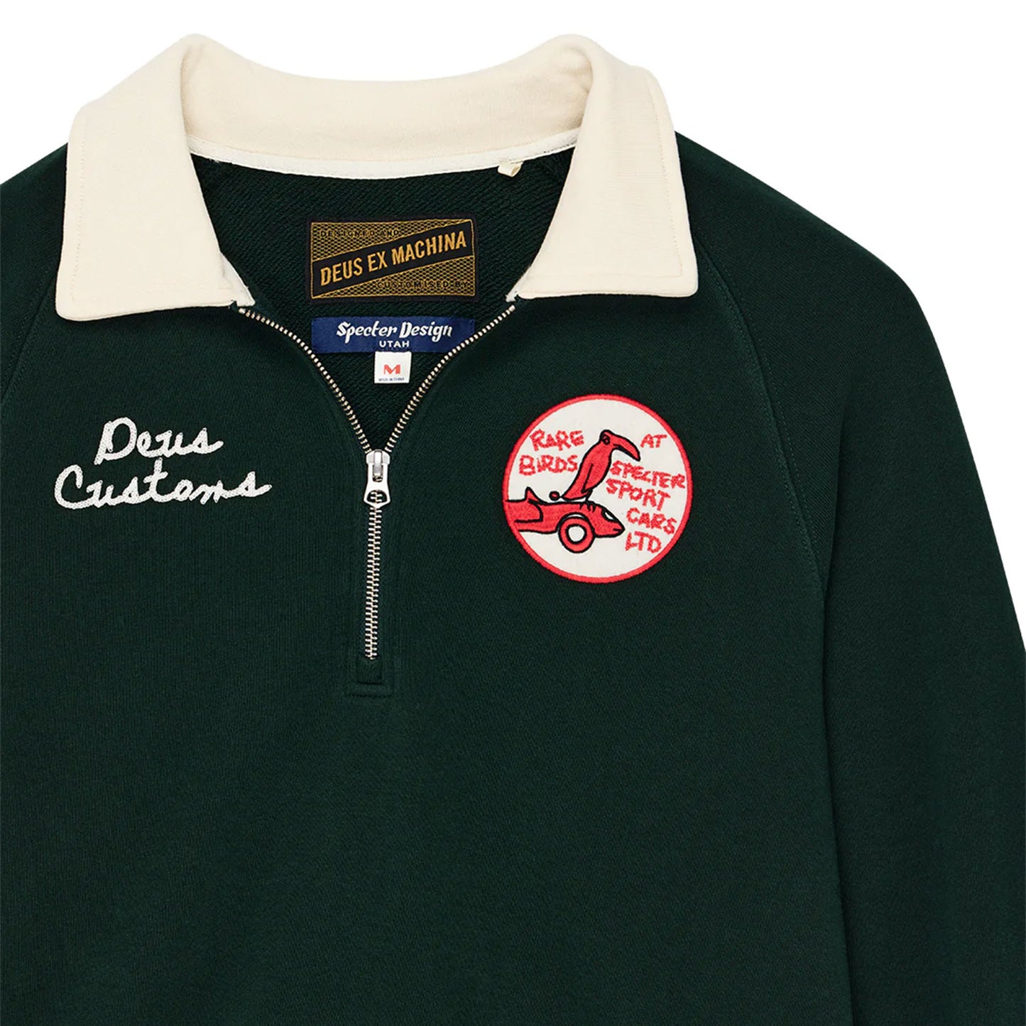 Deus Ex Machina Specter Zip Sweat Racing Green - DMF248541-RGG