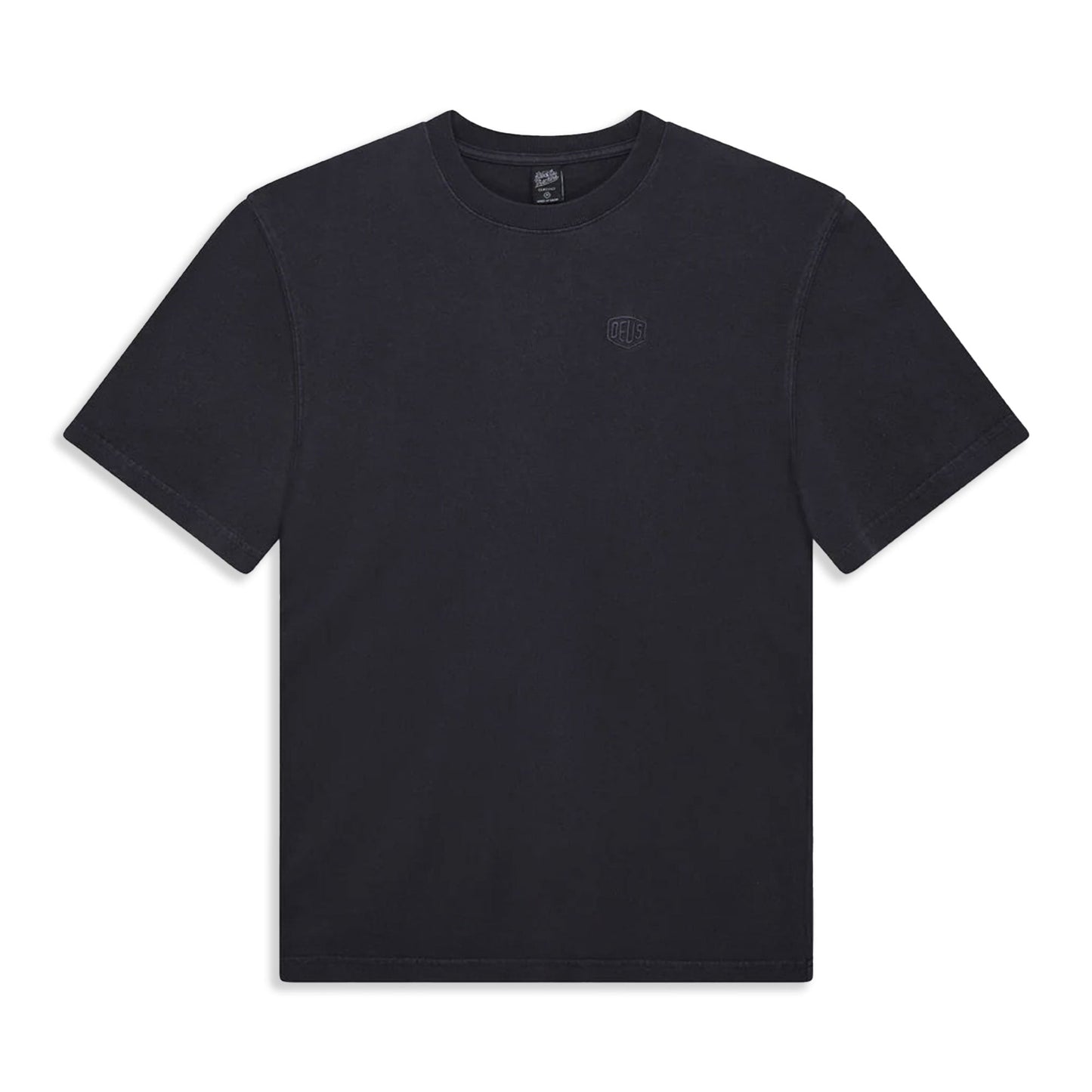 Deus Ex Machina Shield Garment Dyed Tee Black - DMF251462-BLK