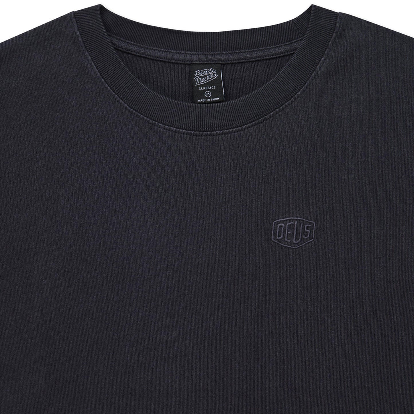 Deus Ex Machina Shield Garment Dyed Tee Black - DMF251462-BLK