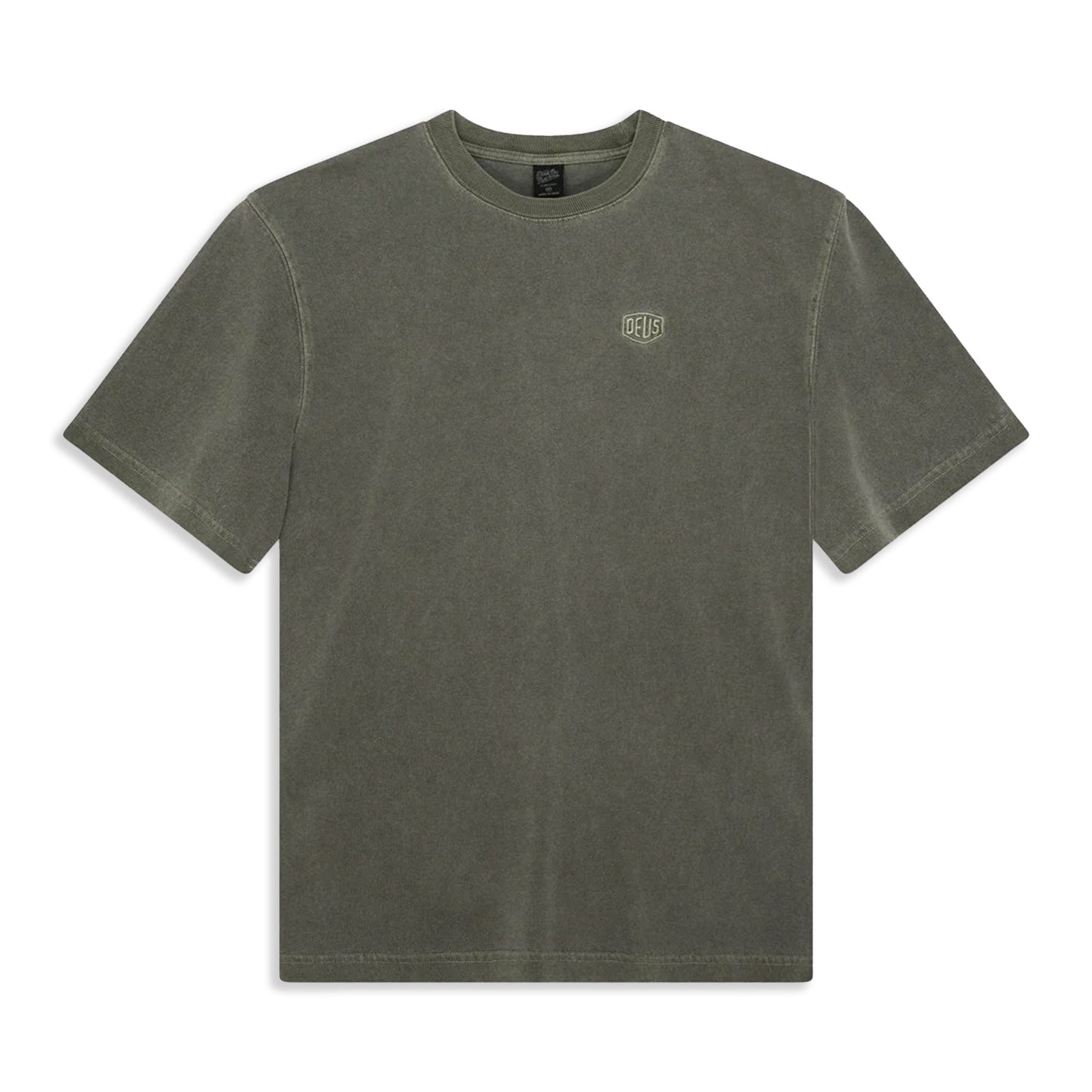Deus Ex Machina Shield Garment Dyed Tee Cypress Green - DMF251462-CYP