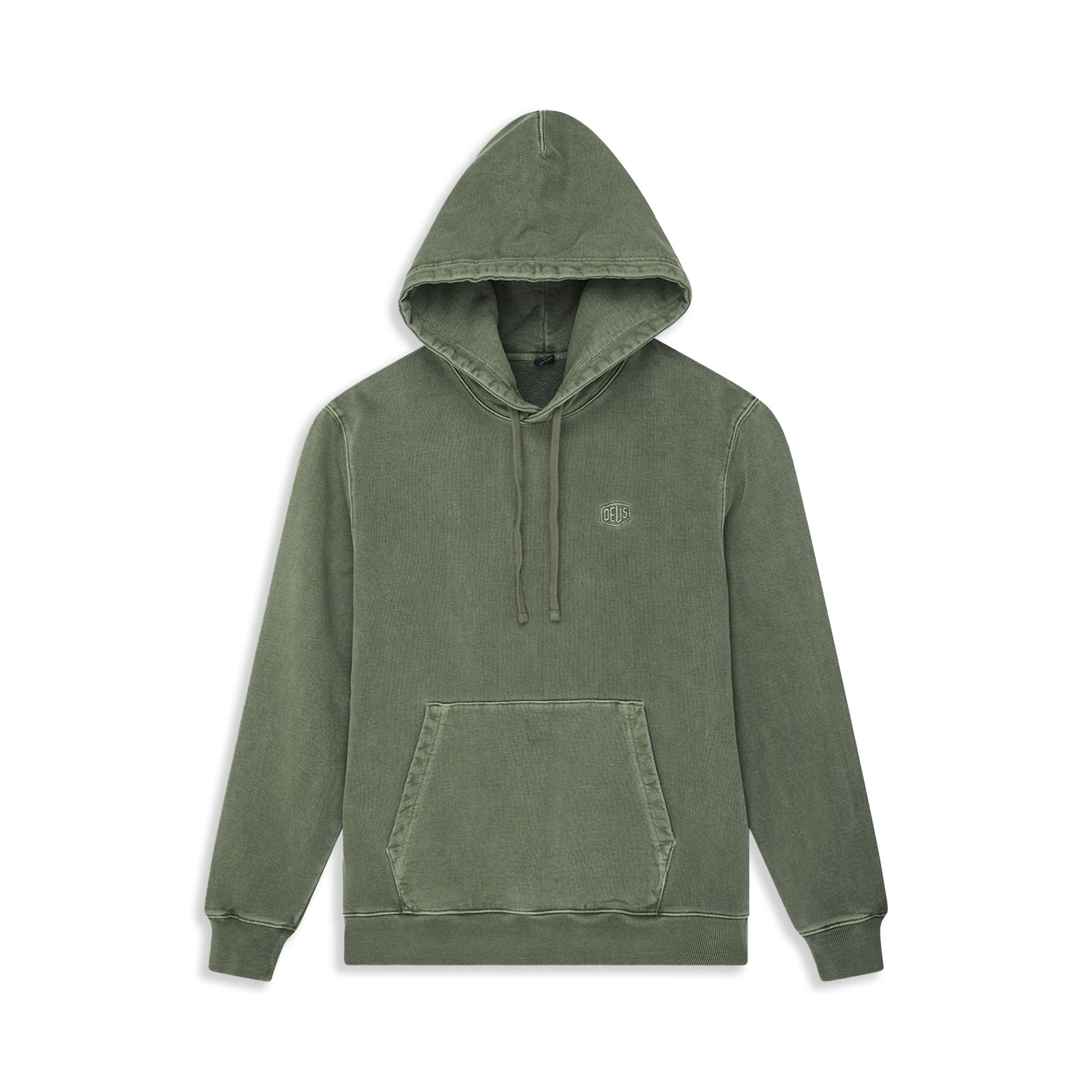Deus Ex Machina Shield Garment Dyed Hoodie Cypress Green  - DMF258461-CYP
