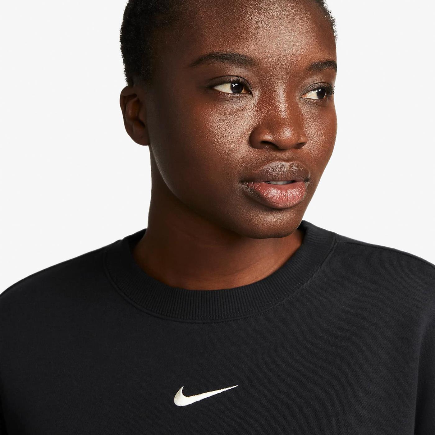 Nike W Phoenix Fleece Crewneck Black/White - DQ5733-010
