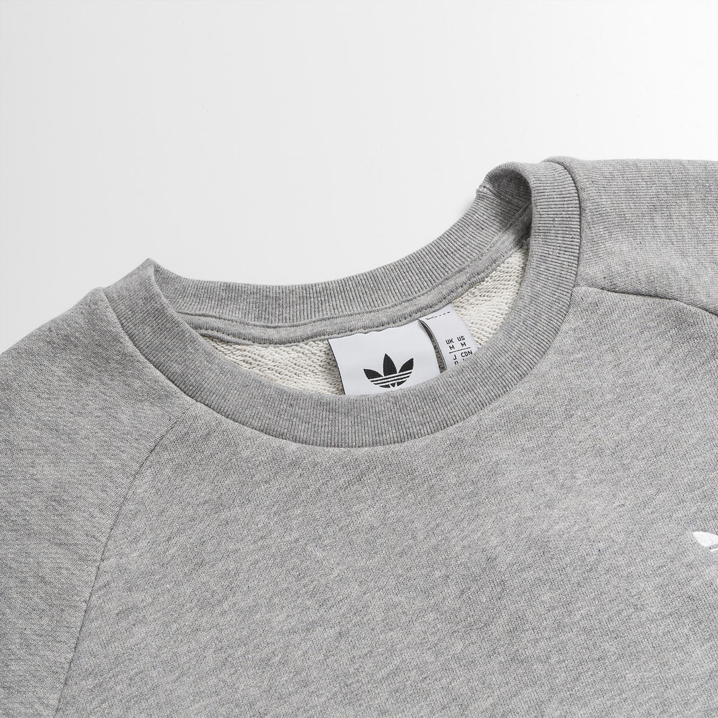Adidas Essential Crewneck Sweatshirt Medium Grey Heather - DV1642