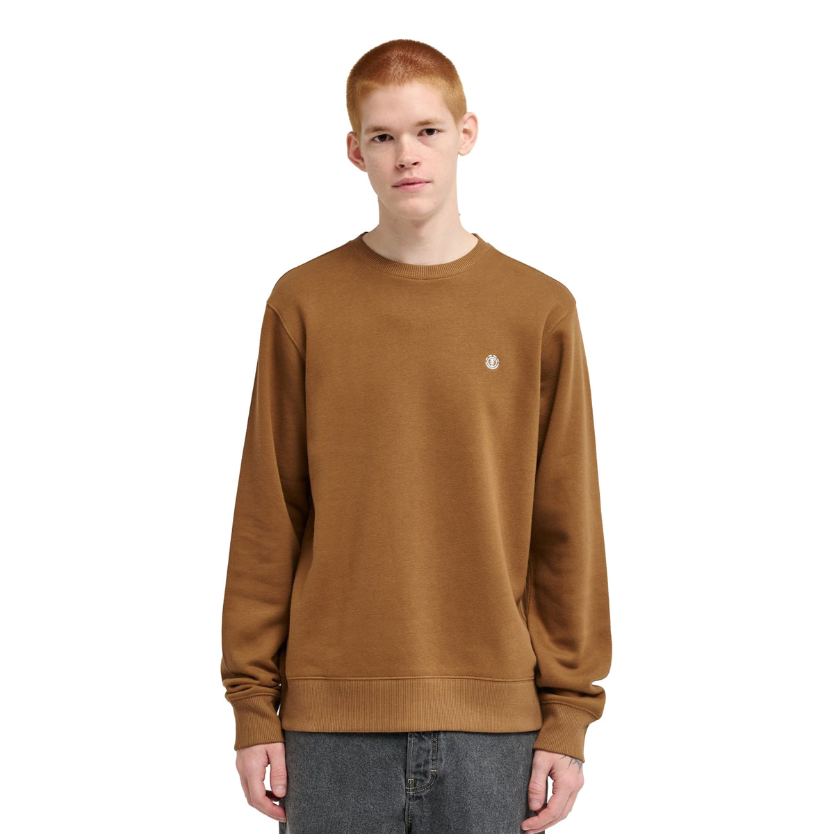 Element Icon Embroidery Crew Sepia - ELYFT00197-CQK0