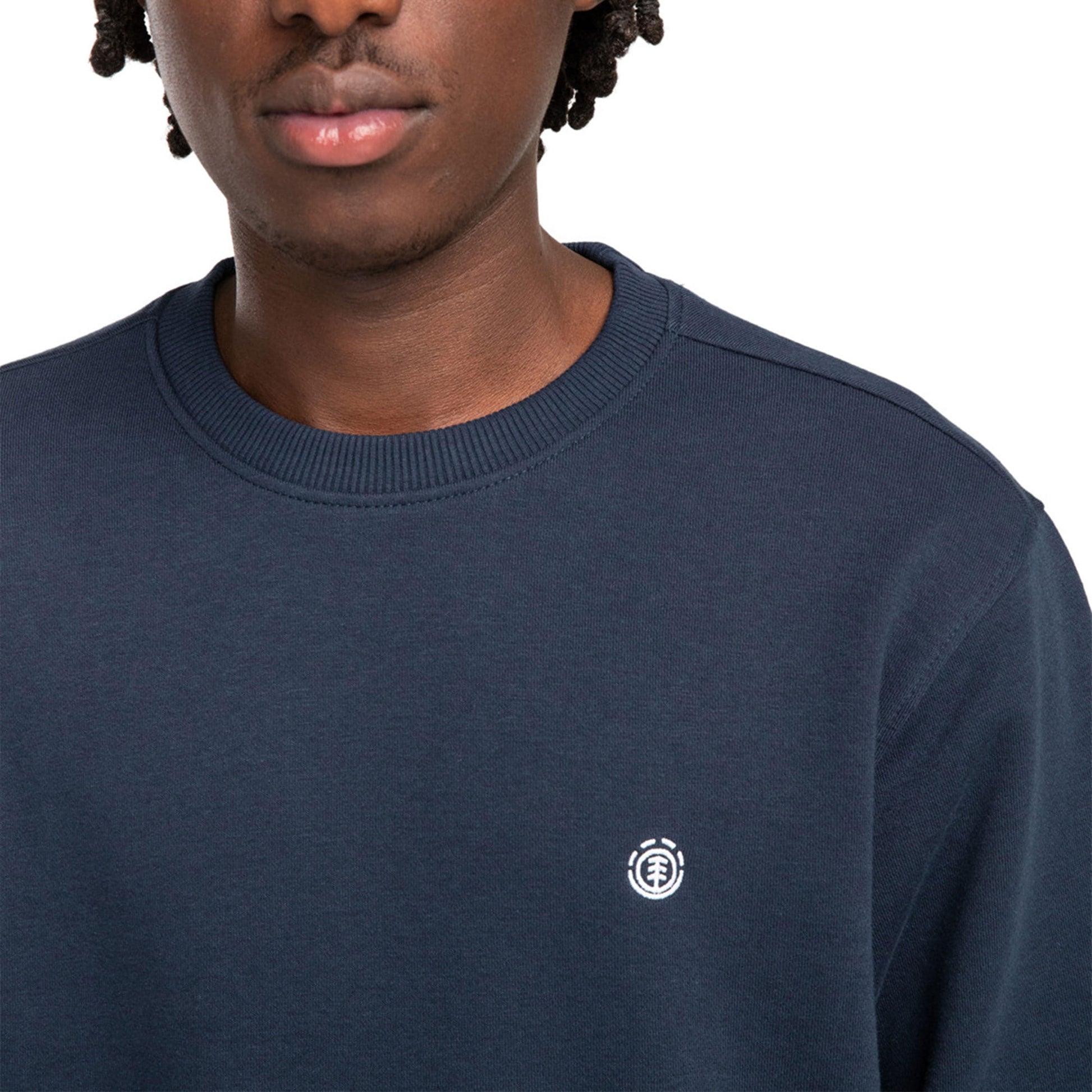 Element Icon Embroidery Crew Eclipse Navy  - ELYFT00197-ECN