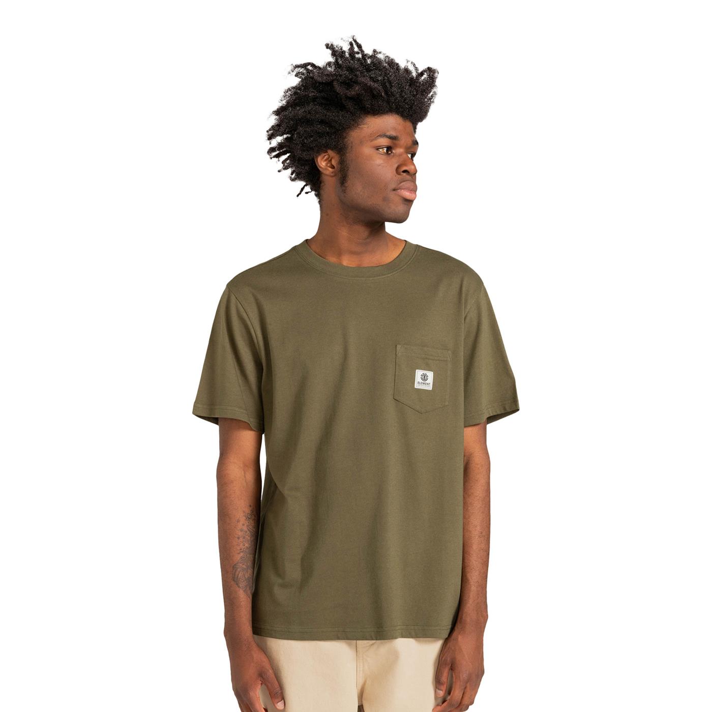 Element Basic Pocket Label T-Shirt Army - ELYKT00116ARM