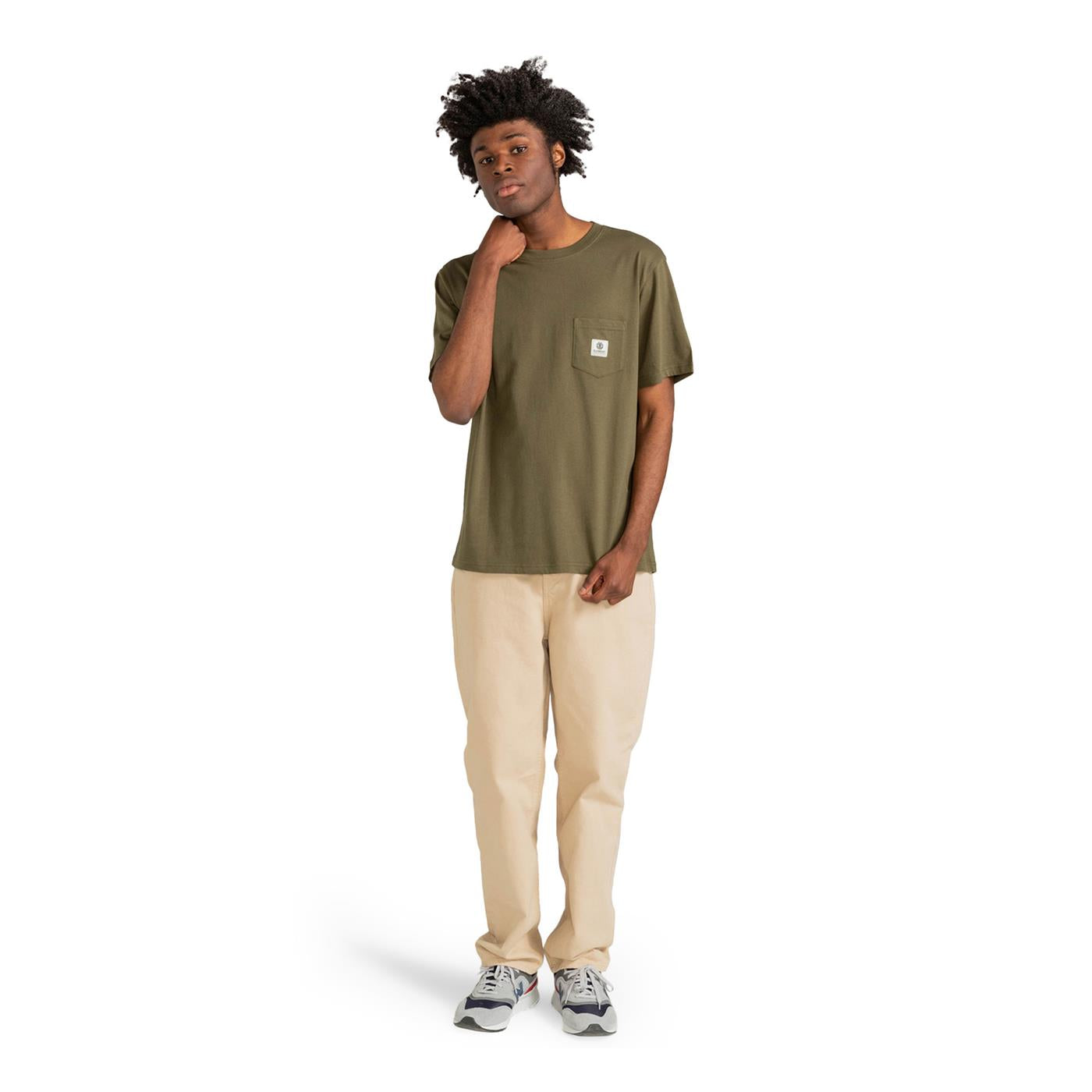 Element Basic Pocket Label T-Shirt Army - ELYKT00116ARM